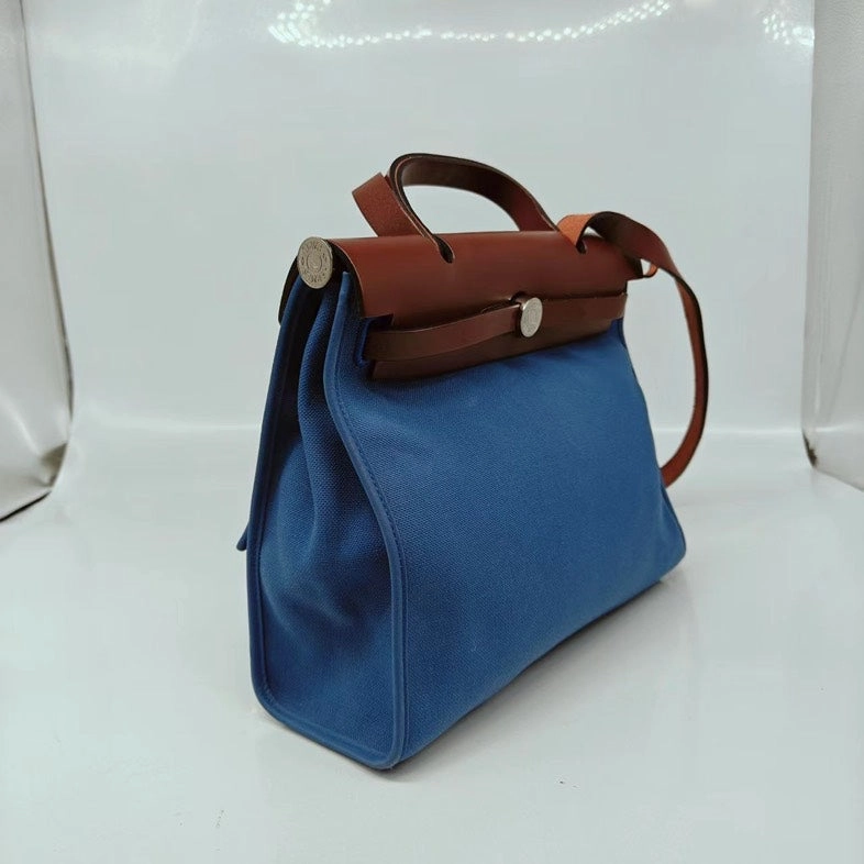 Hermes Herbag 31 Teal Crossbody Bag