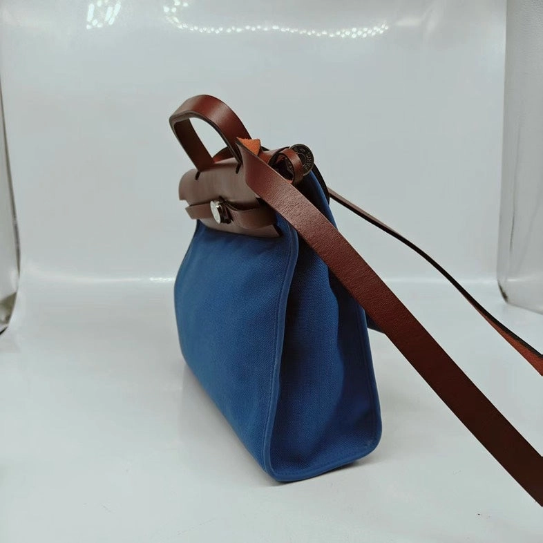 Hermes Herbag 31 Teal Crossbody Bag
