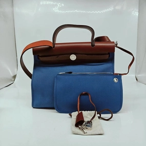 Hermes Herbag 31 Teal Crossbody Bag