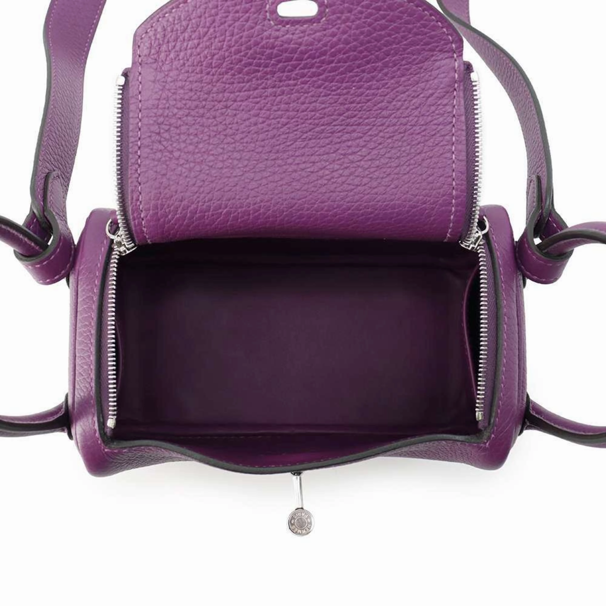 Hermes Lindy Taurillon Clemence Leather Shoulder Bag (Pre-Owned)