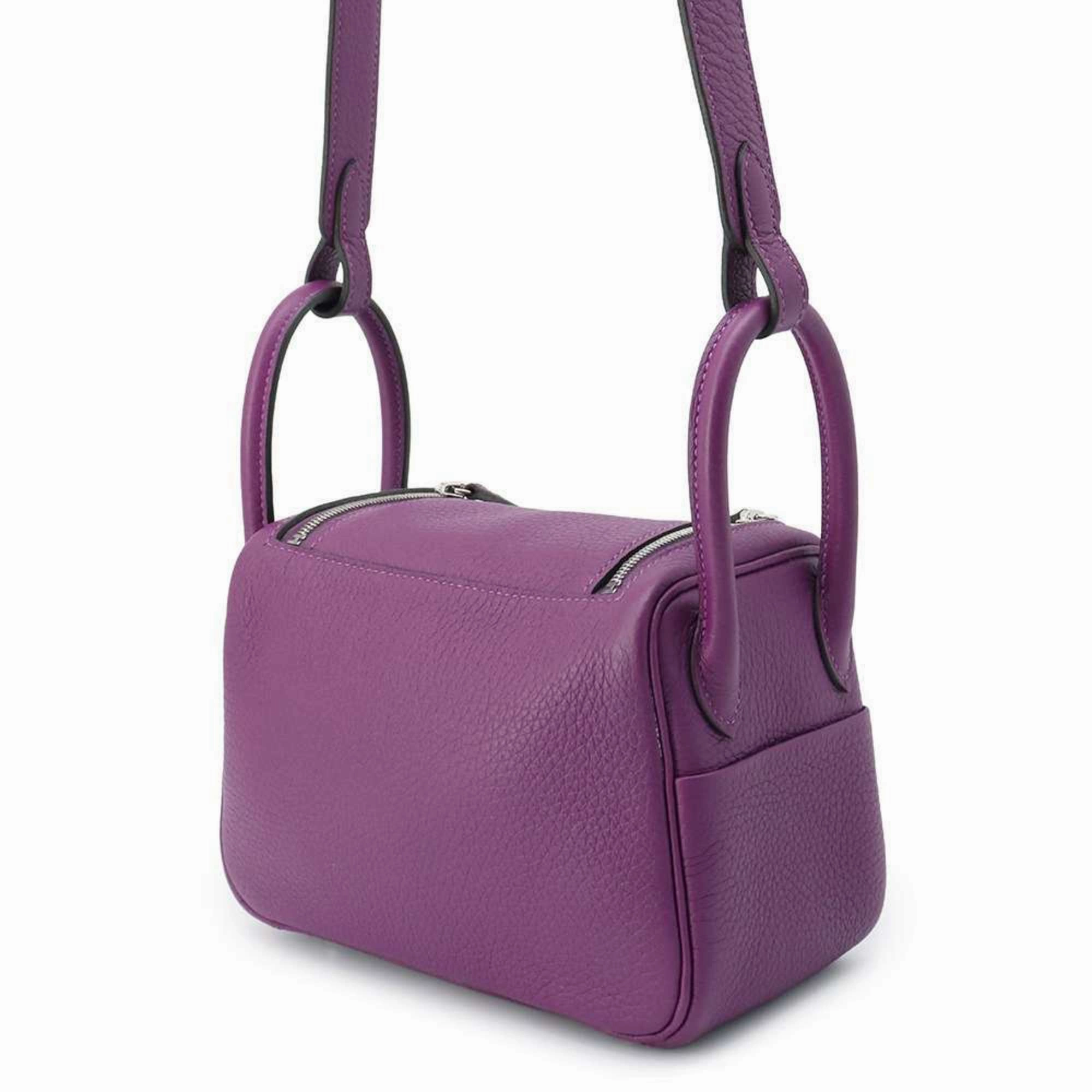 Hermes Lindy Taurillon Clemence Leather Shoulder Bag (Pre-Owned)