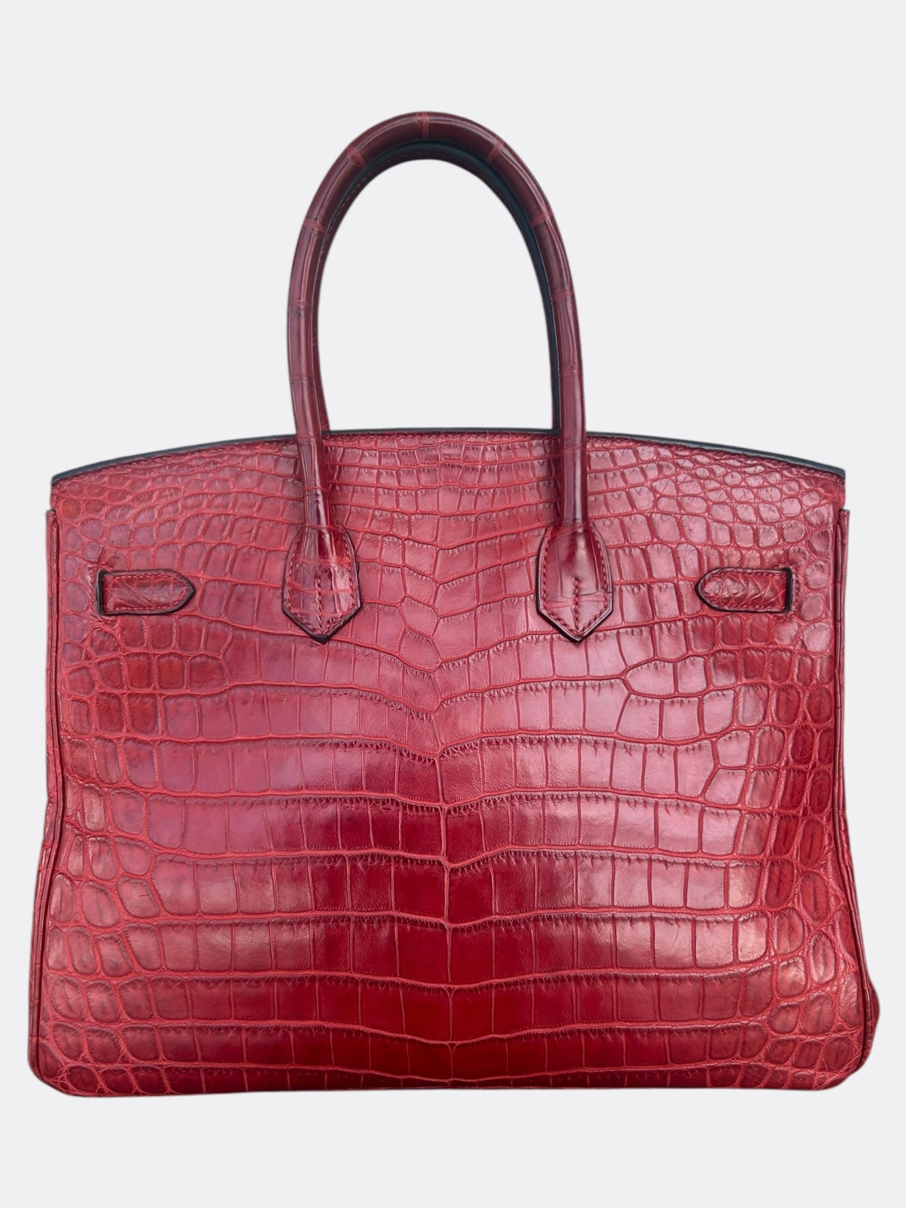 Hermes Rouge Crocodile Birkin 35