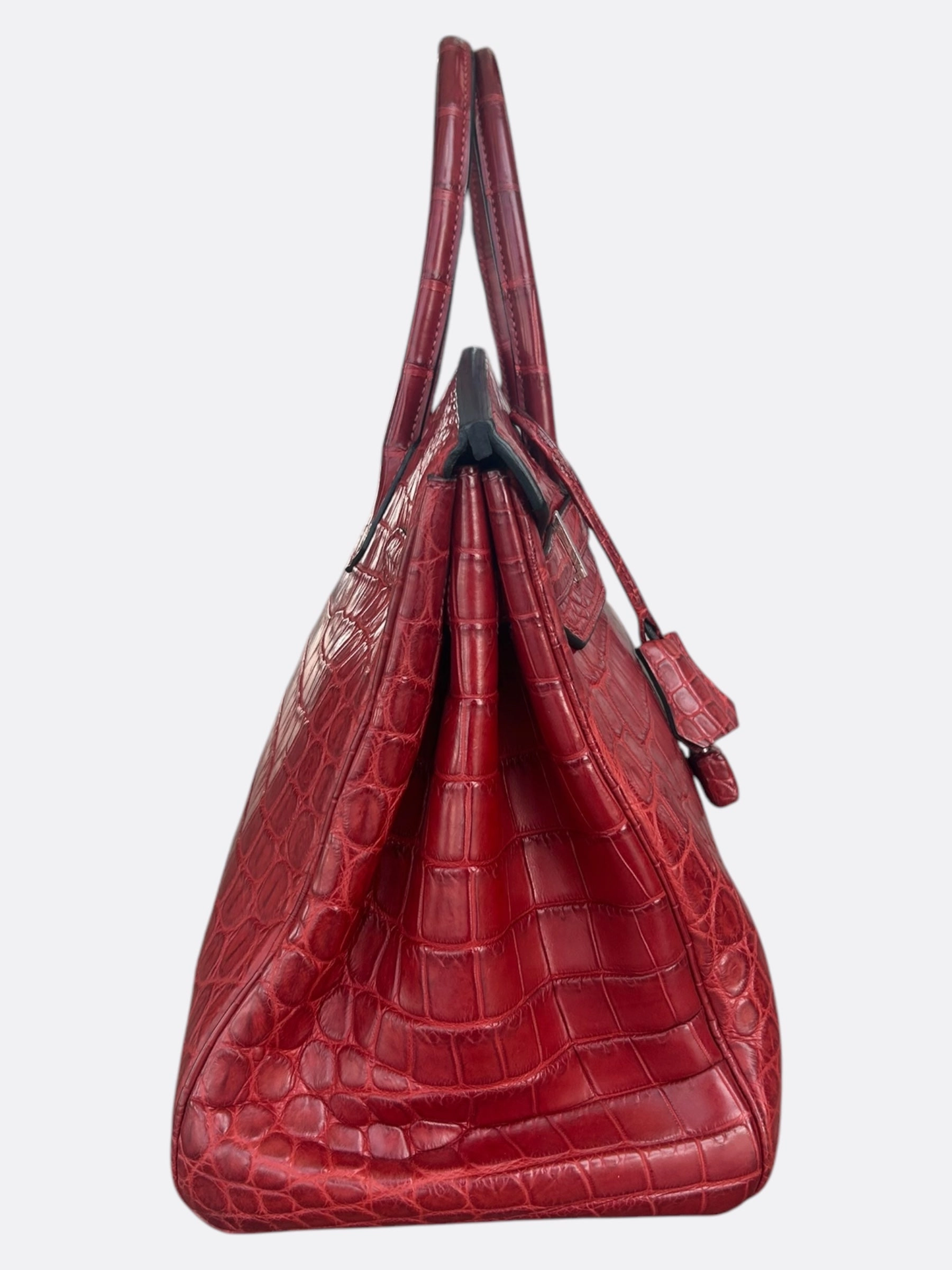 Hermes Rouge Crocodile Birkin 35
