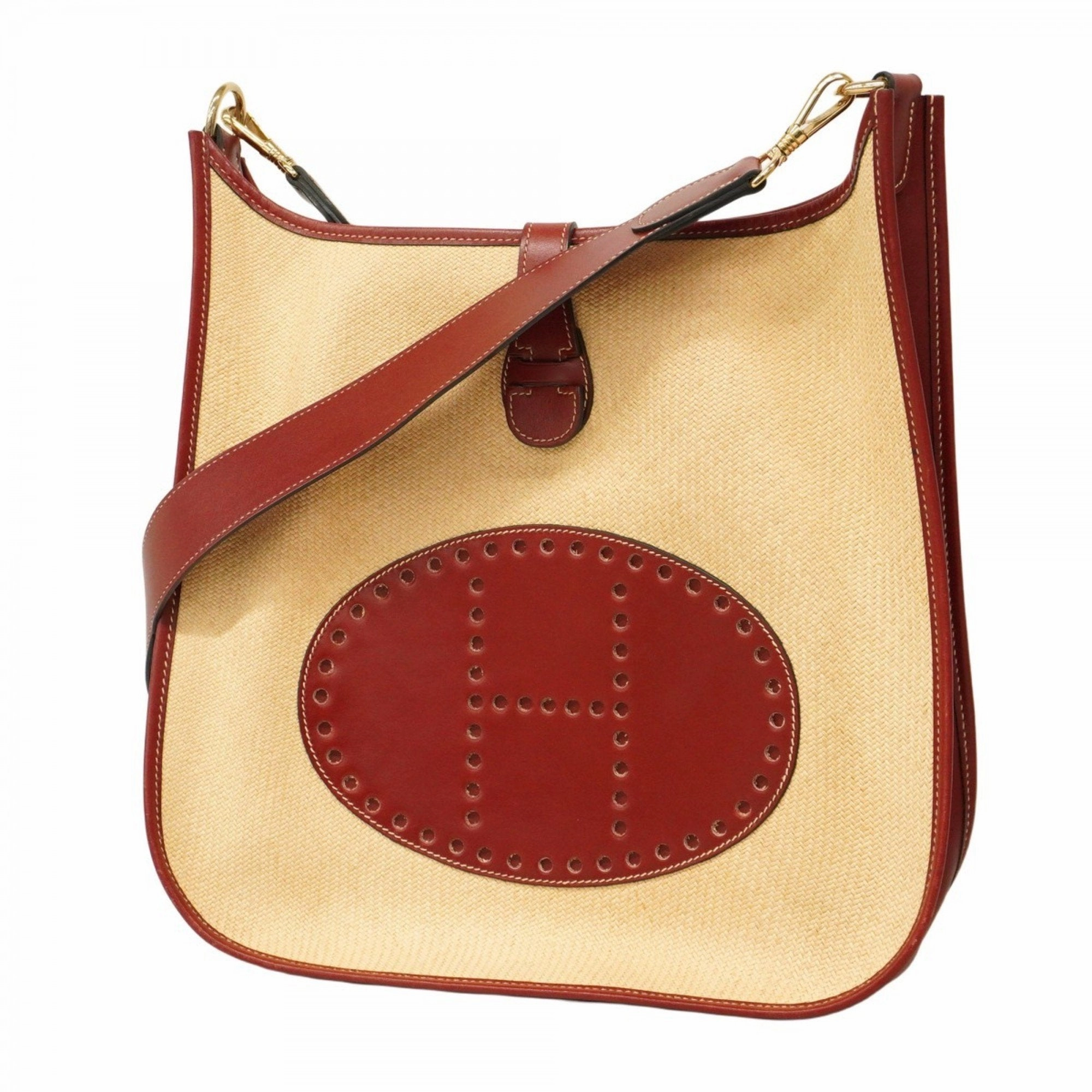 Hermes Straw Shoulder Bag (Pre-Owned)