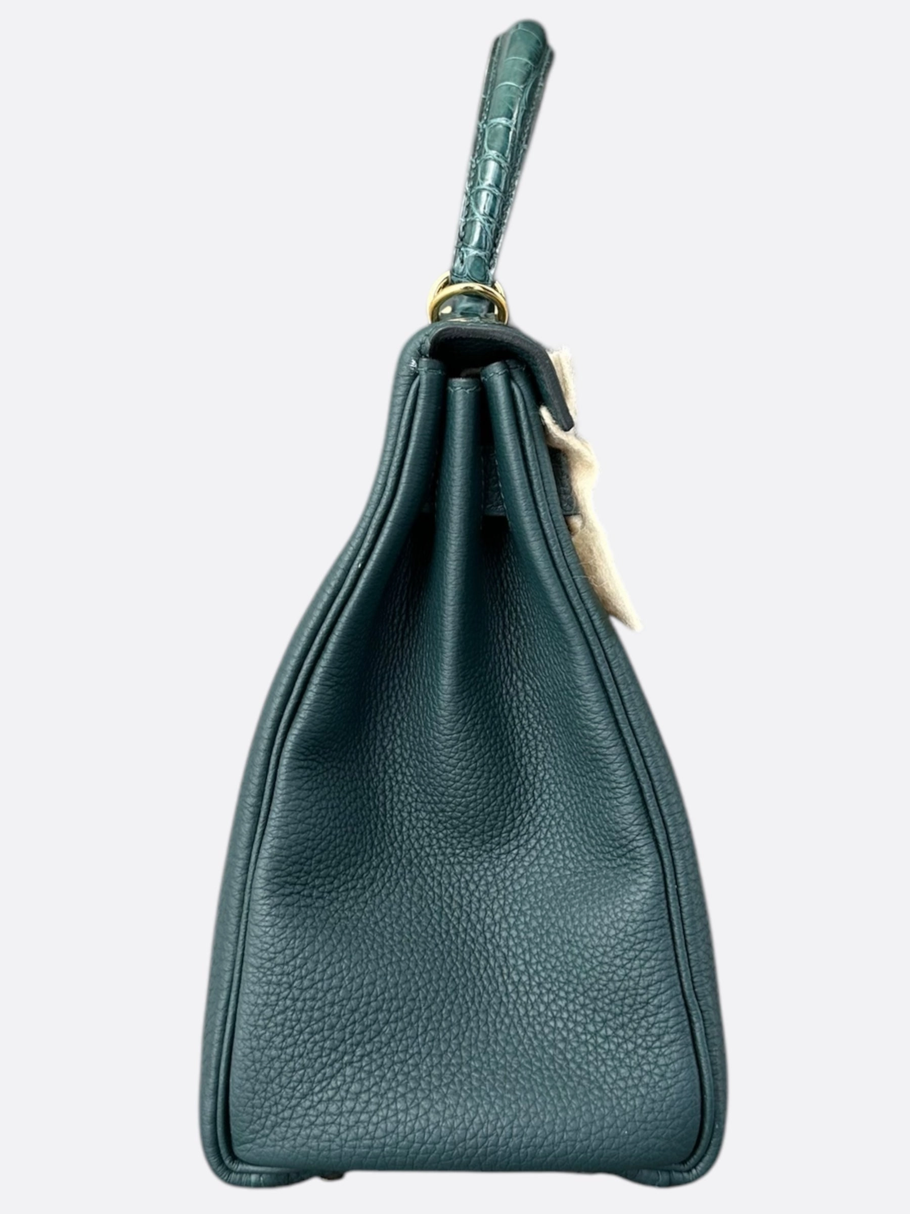Hermes Vert Crypress & Crocodile Touch Kelly 28
