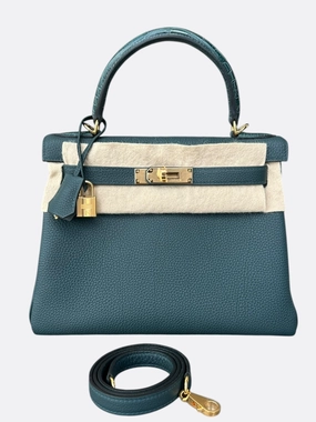 Hermes Vert Crypress & Crocodile Touch Kelly 28