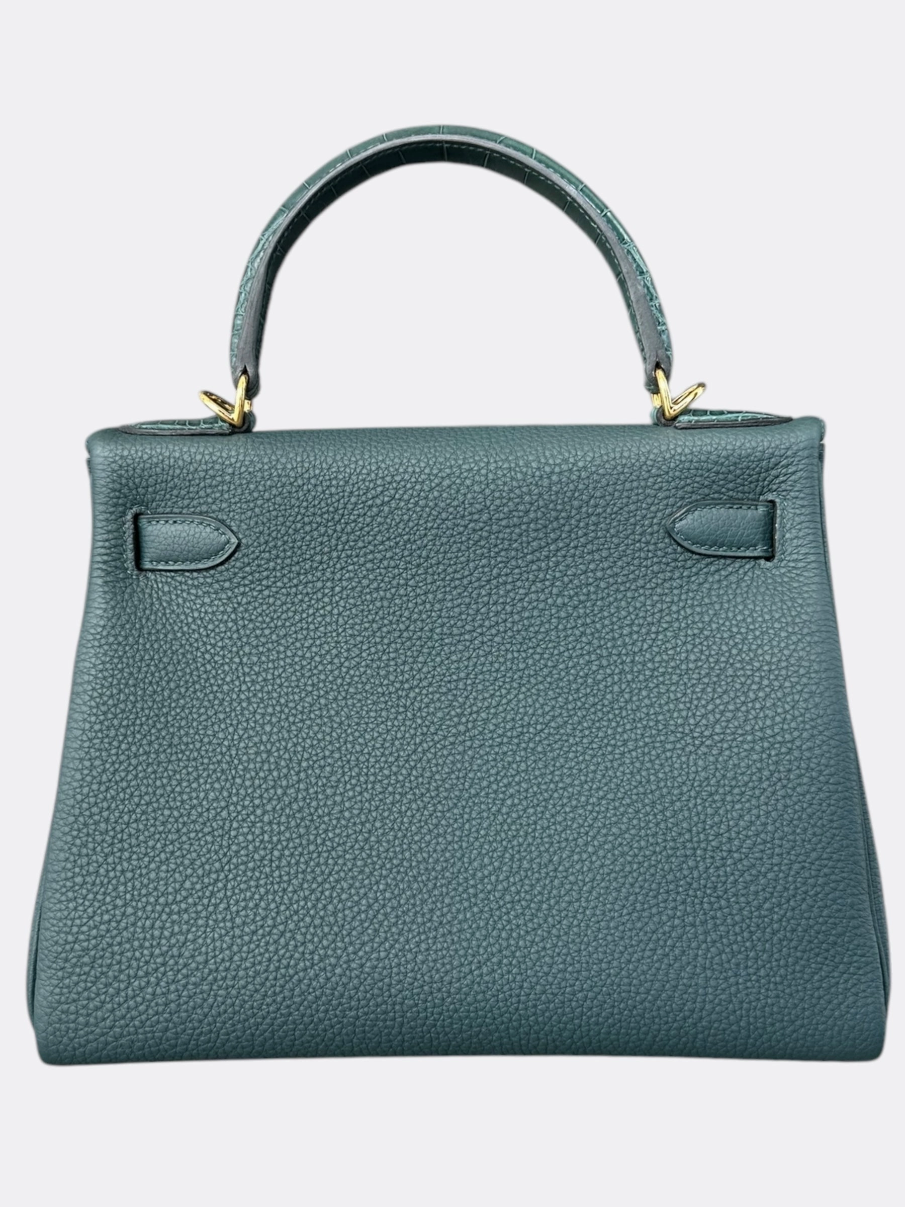 Hermes Vert Crypress & Crocodile Touch Kelly 28