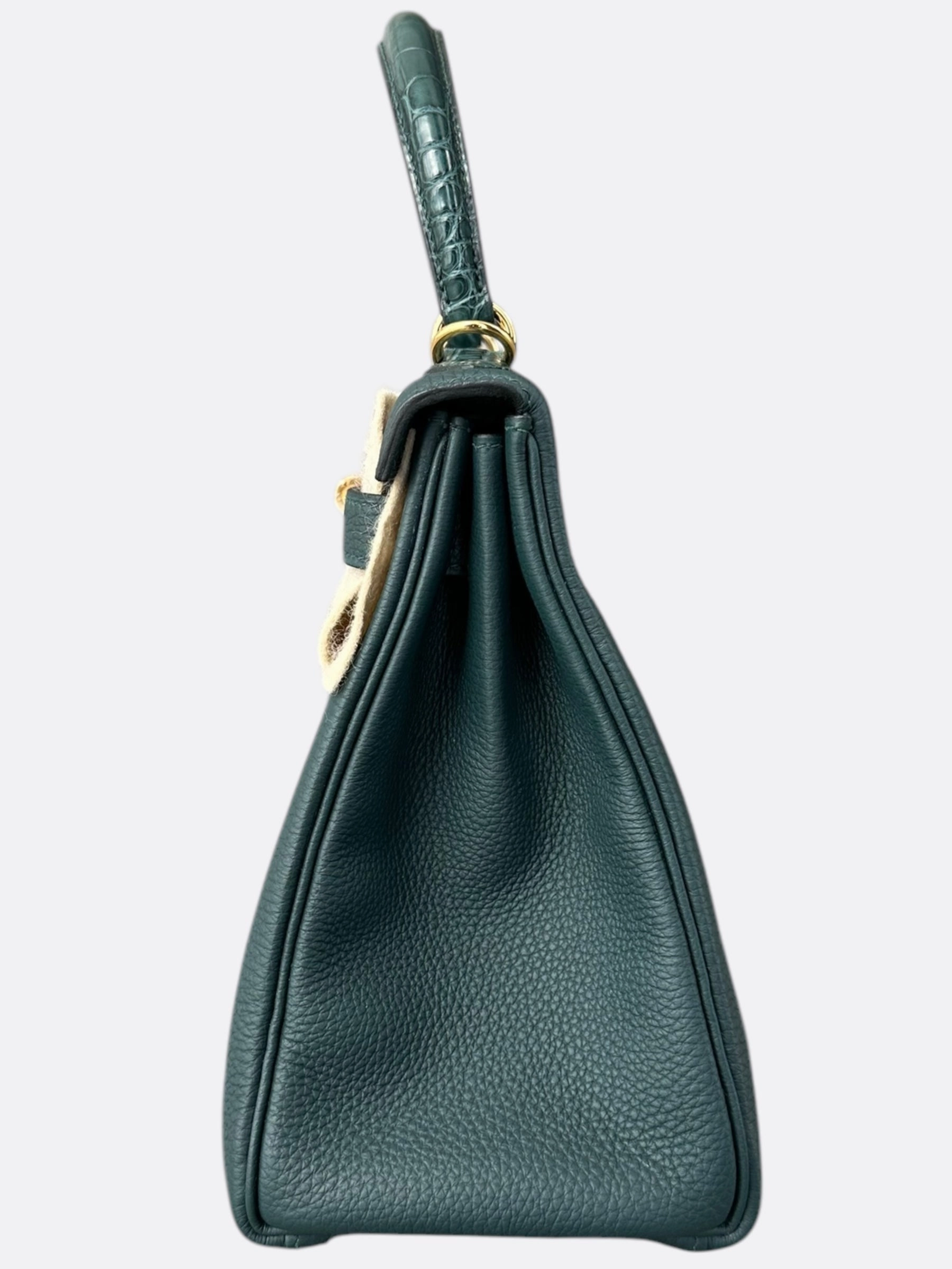 Hermes Vert Crypress & Crocodile Touch Kelly 28