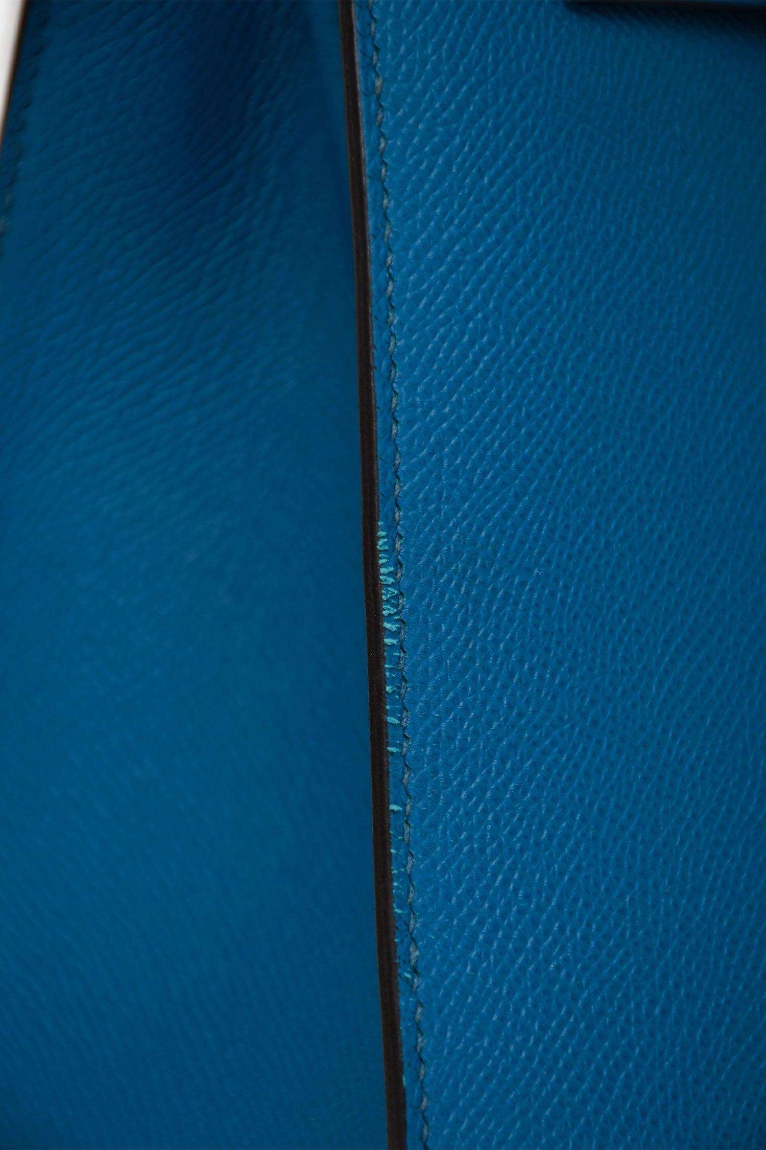 Herms 2014 Blue Epsom Leather Kelly 28 GHW with Strap (As Is)