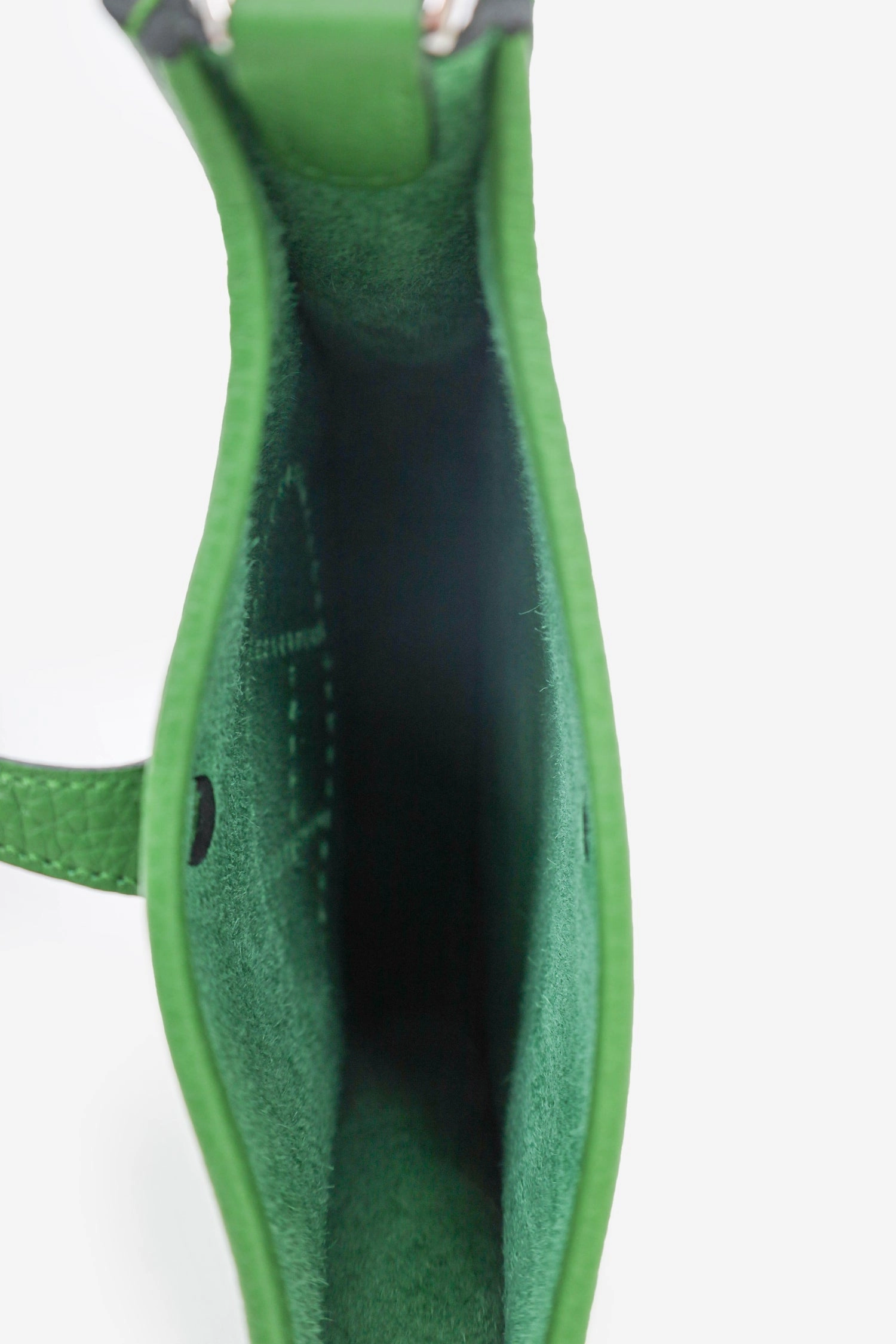 Herms 2024 Green Clemence Leather Evelyne TPM Crossbody
