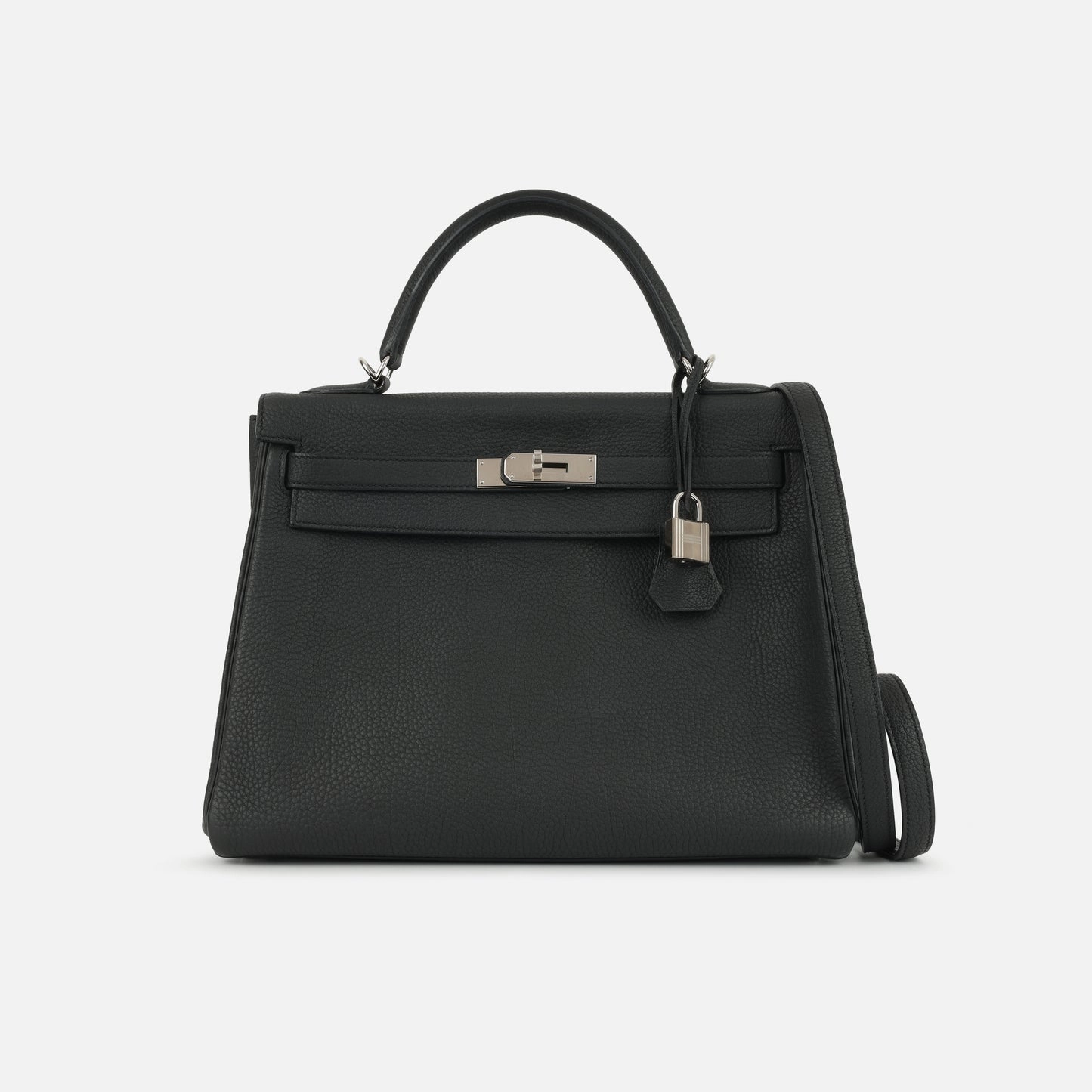 Herms - Kelly 32 - Noir Togo Leather PHW - 2015 - Pre-Loved