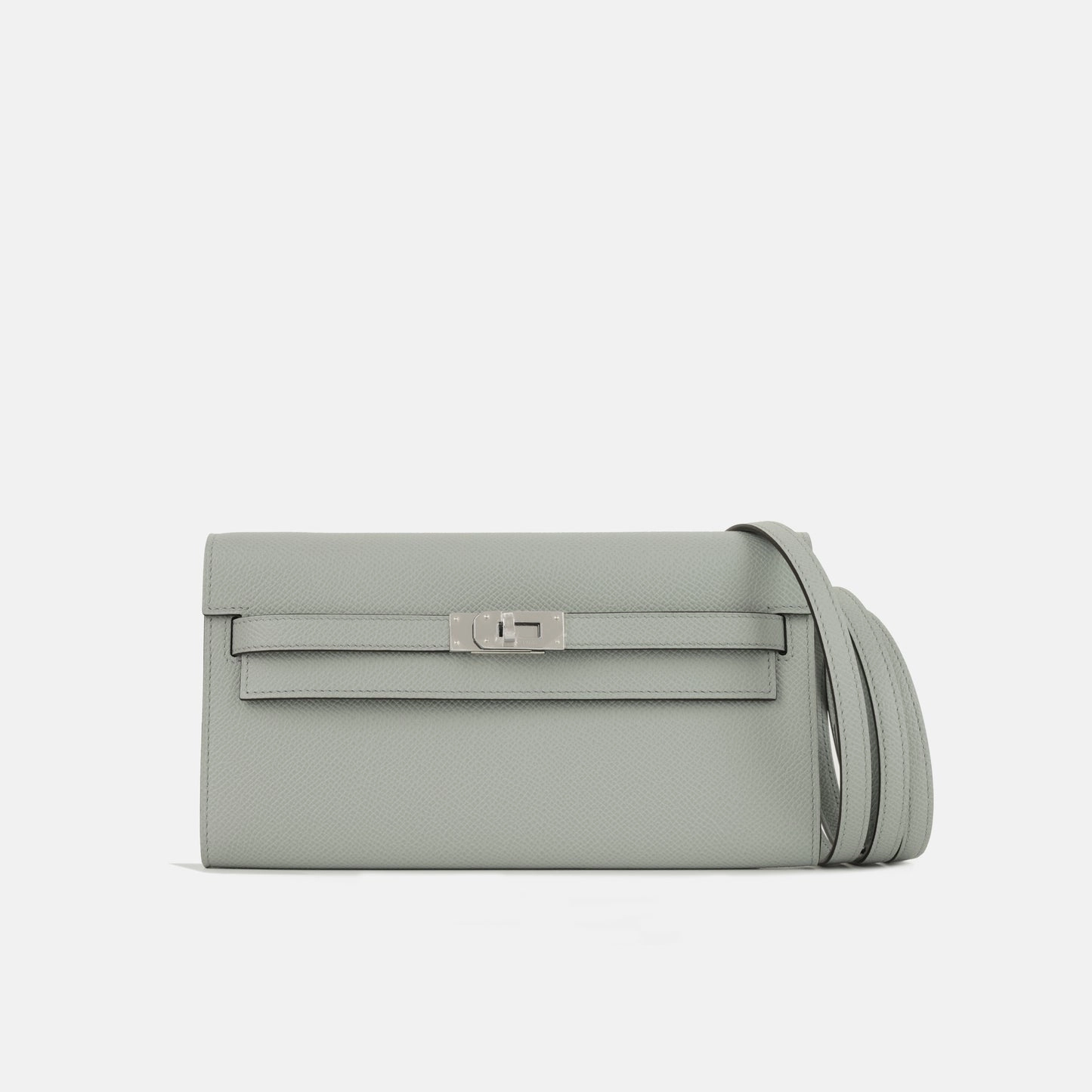 Herms - Kelly To Go Wallet - Bleu Glacier Epsom PHW - 2024 - Brand New