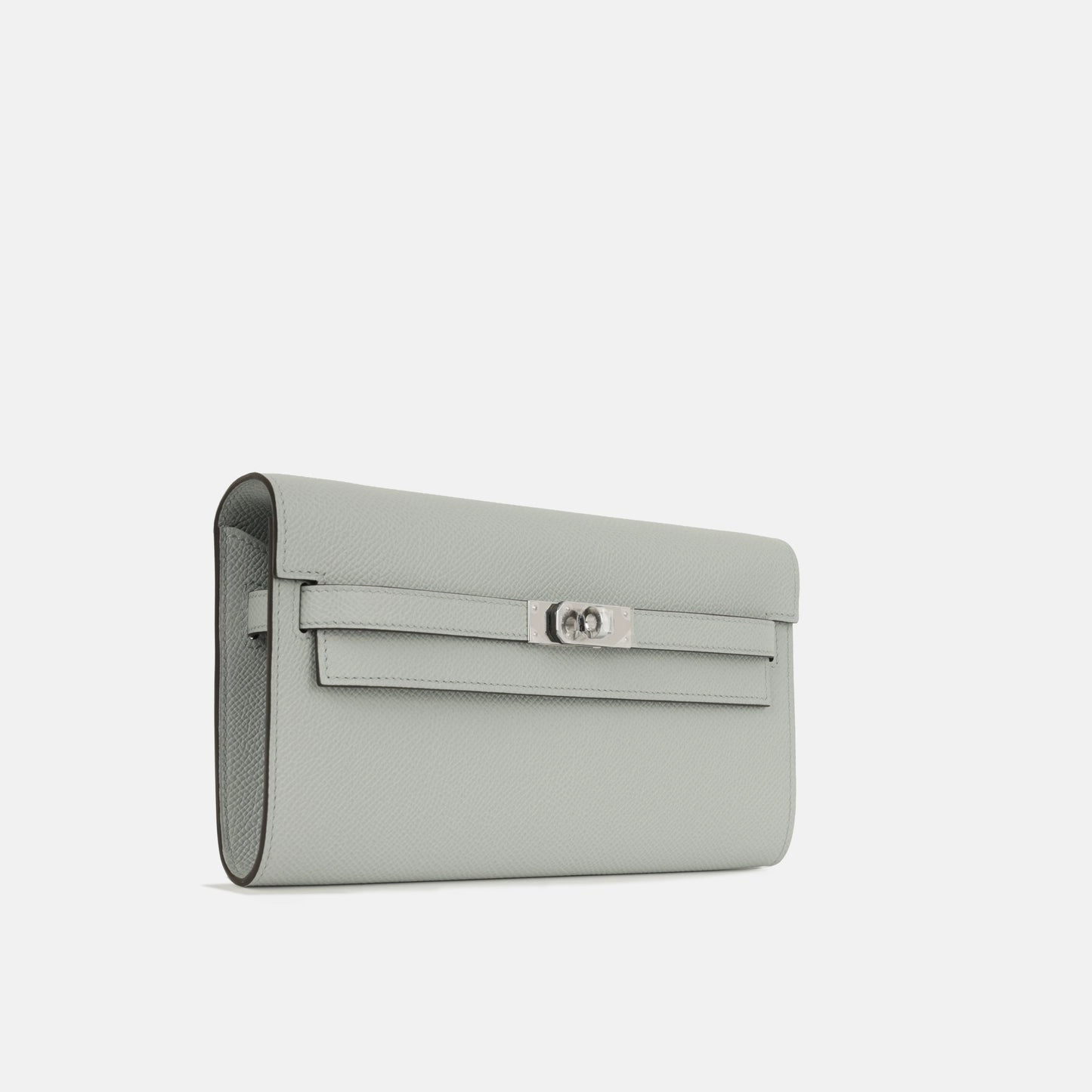 Herms - Kelly To Go Wallet - Bleu Glacier Epsom PHW - 2024 - Brand New