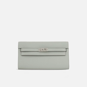 Herms - Kelly To Go Wallet - Bleu Glacier Epsom PHW - 2024 - Brand New