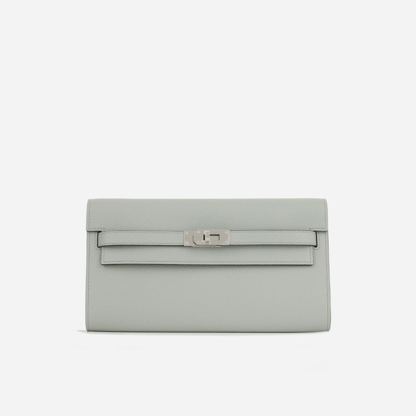 Herms - Kelly To Go Wallet - Bleu Glacier Epsom PHW - 2024 - Brand New