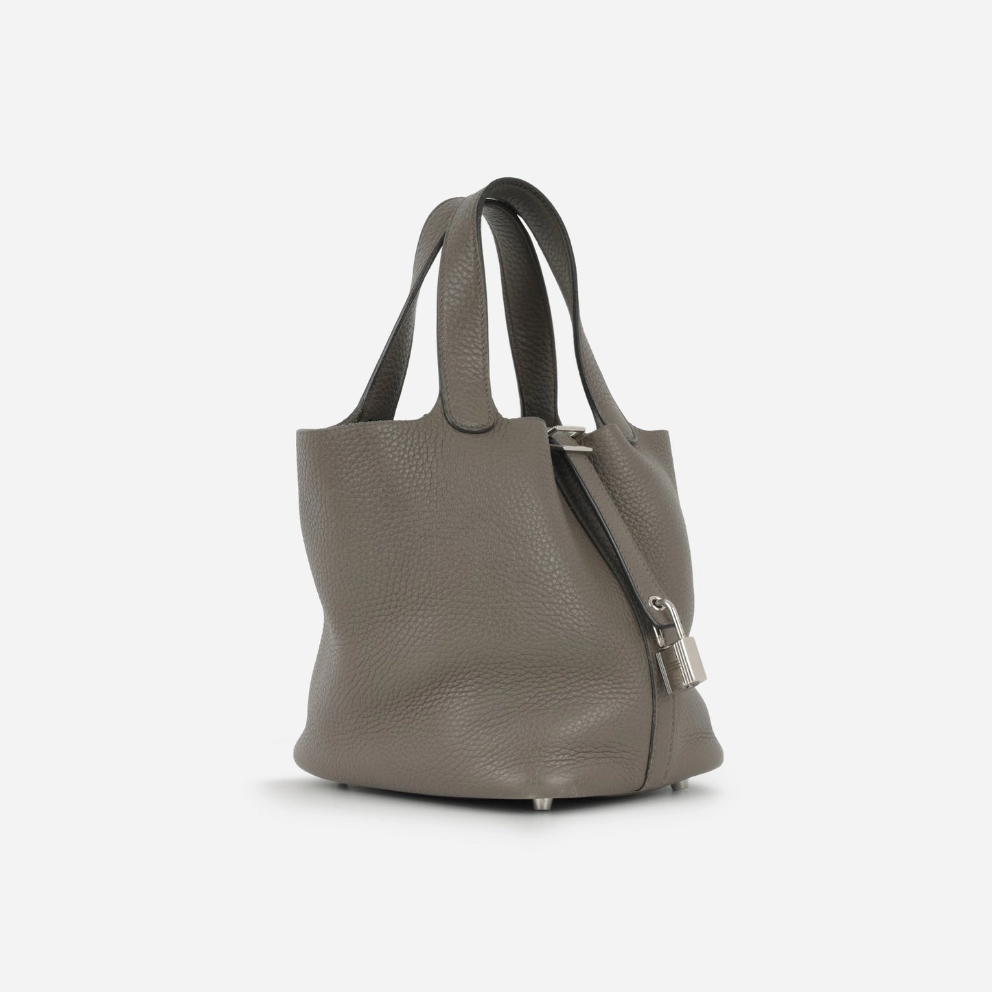 Herms - Picotin 18 - Gris Etain Clemence PHW - 2019 - Pre-Loved