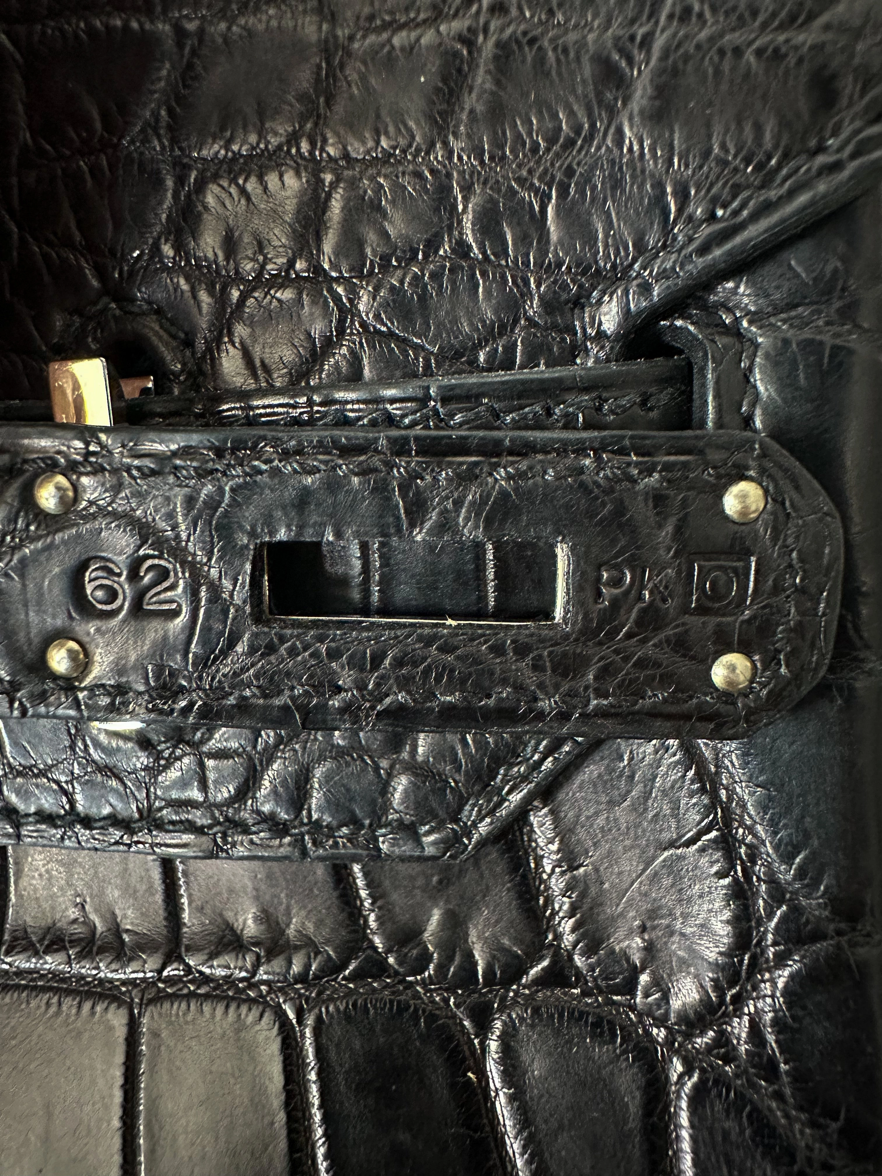 Herms Black Matte Niloticus Crocodile Birkin 30