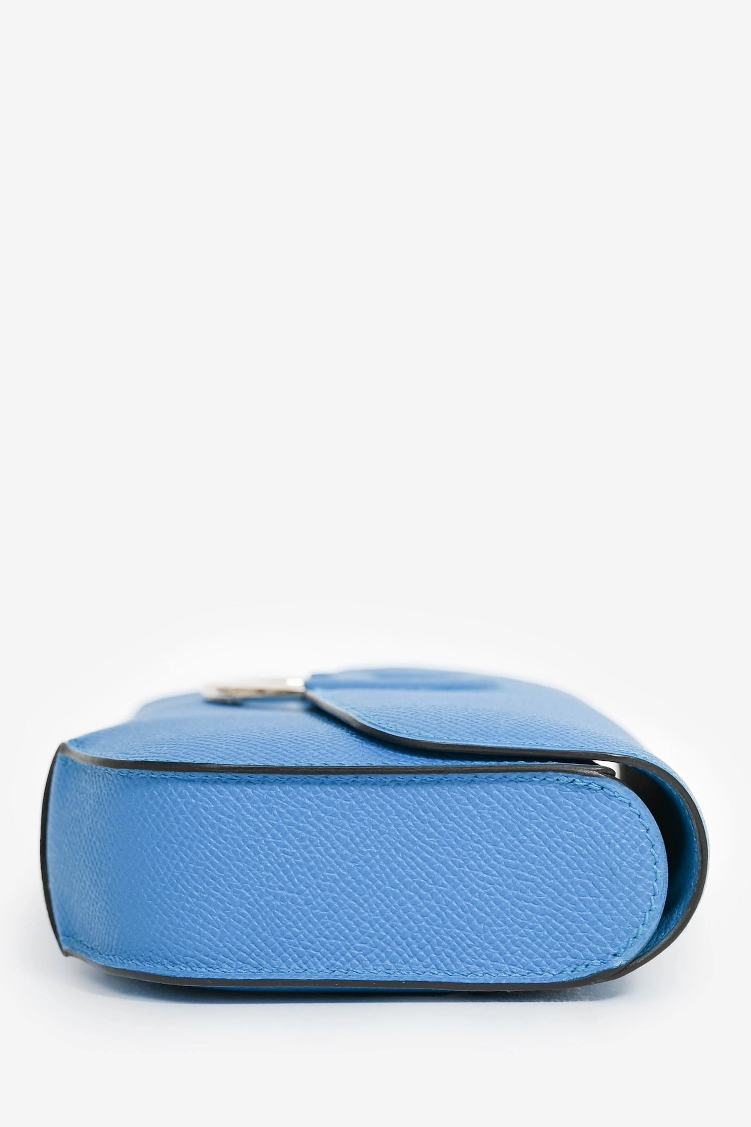 Herms Blue Epsom Calfskin 'Cherche-Midi' Clutch