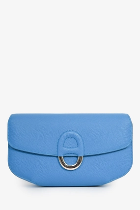 Herms Blue Epsom Calfskin 'Cherche-Midi' Clutch