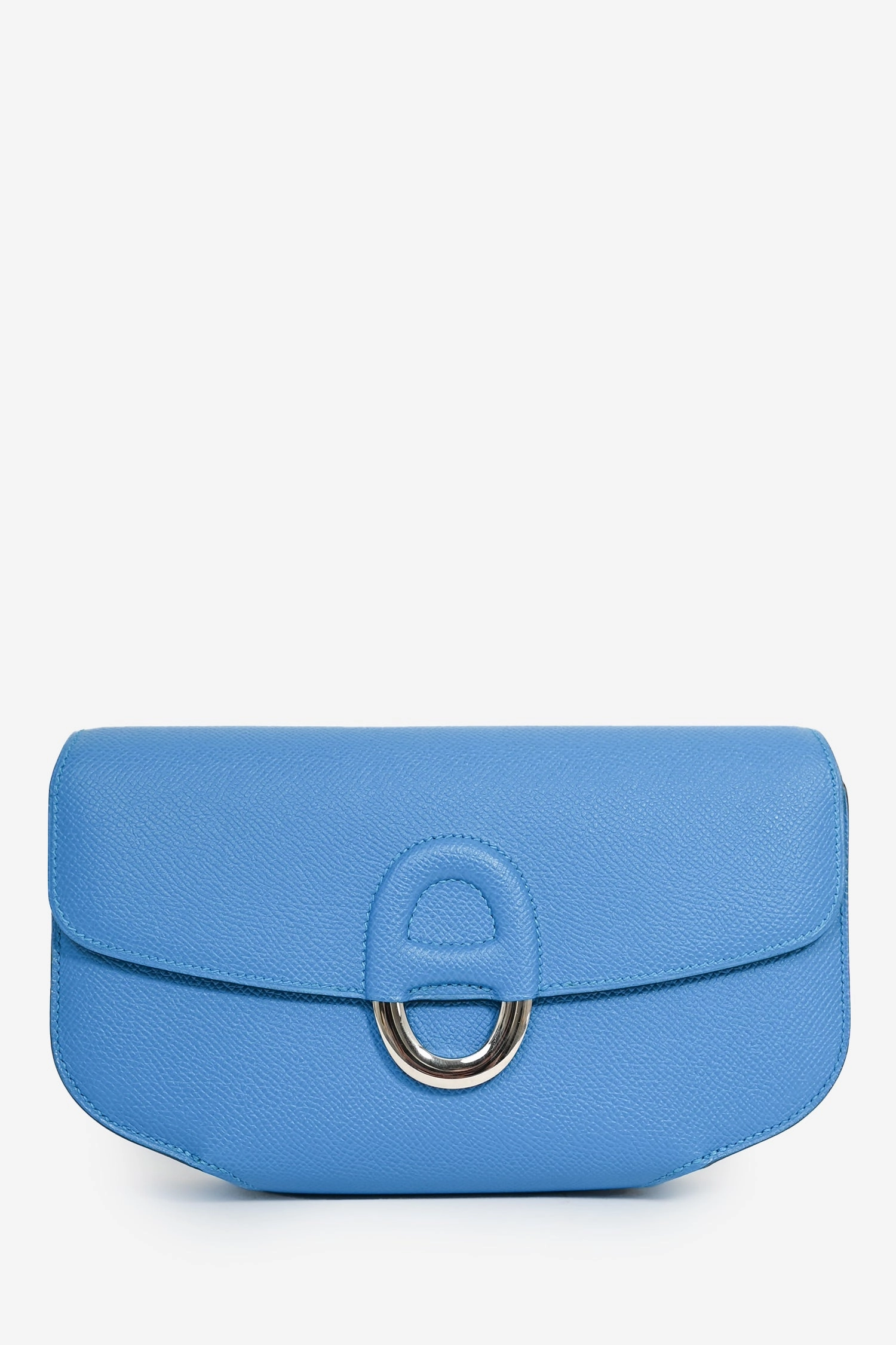 Herms Blue Epsom Calfskin 'Cherche-Midi' Clutch