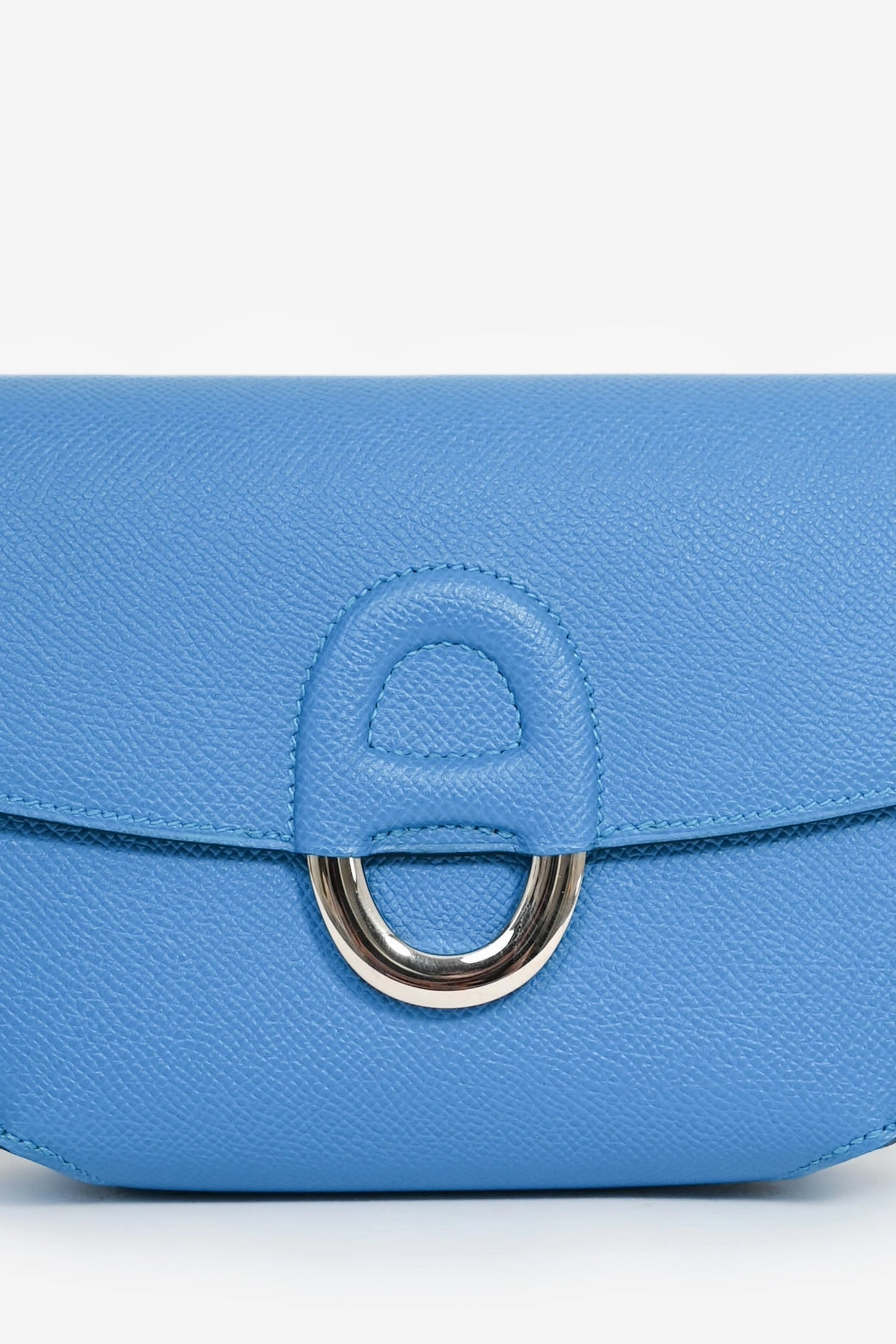 Herms Blue Epsom Calfskin 'Cherche-Midi' Clutch