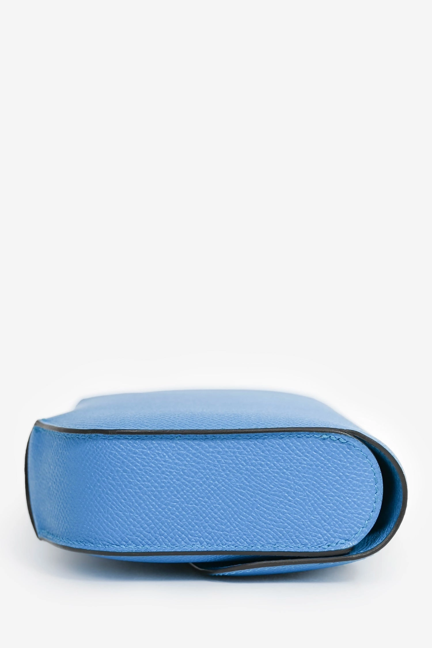 Herms Blue Epsom Calfskin 'Cherche-Midi' Clutch