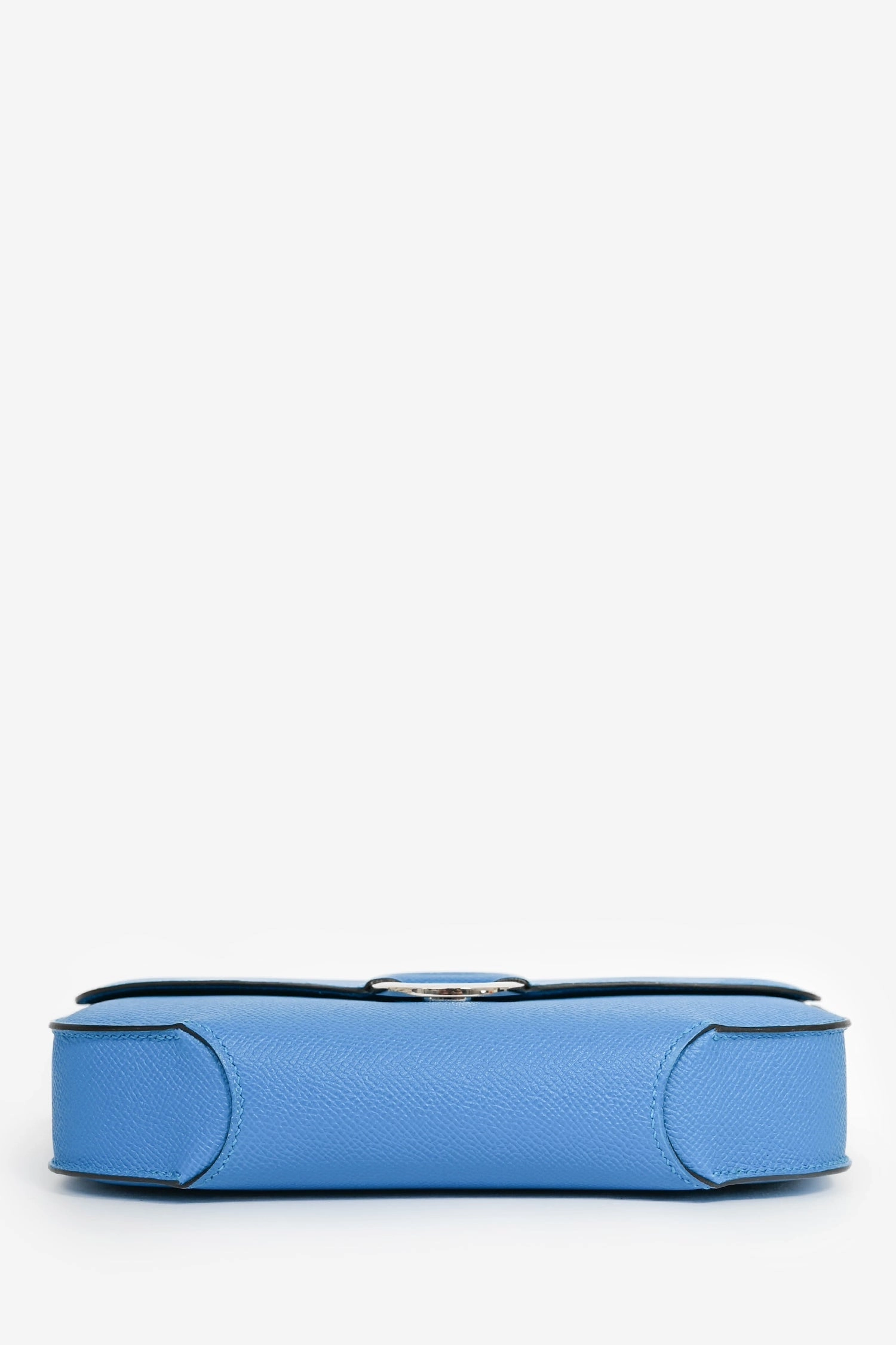 Herms Blue Epsom Calfskin 'Cherche-Midi' Clutch