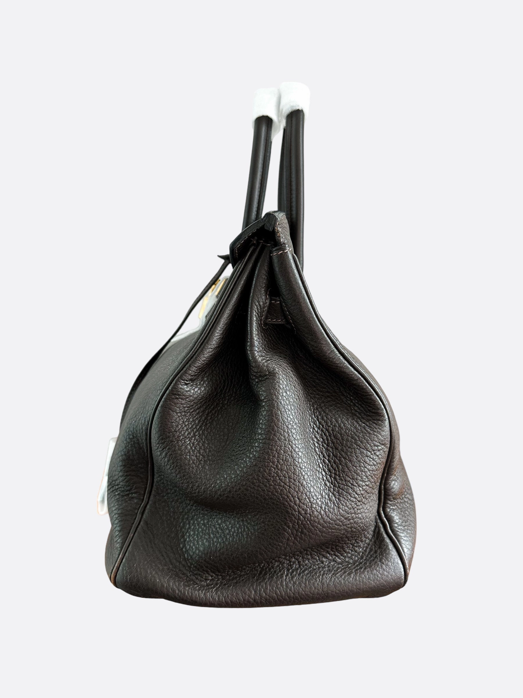 Herms Brown Clemence Birkin 35