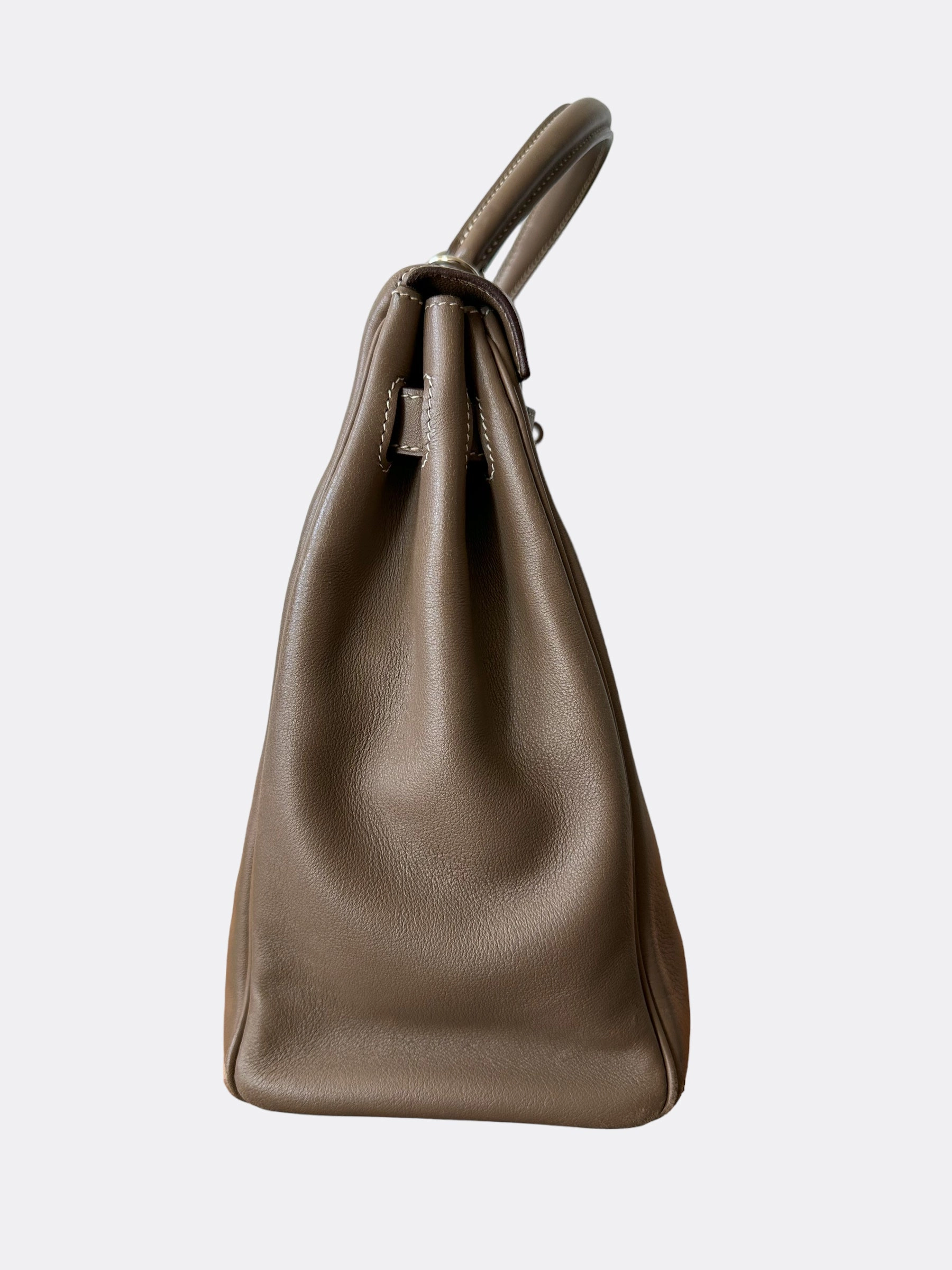 Herms Etoupe Swift Leather Retourne Kelly 35