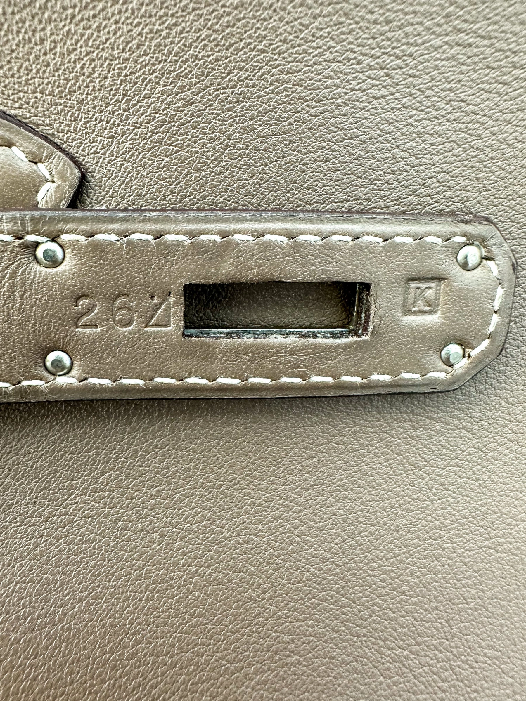 Herms Etoupe Swift Leather Retourne Kelly 35
