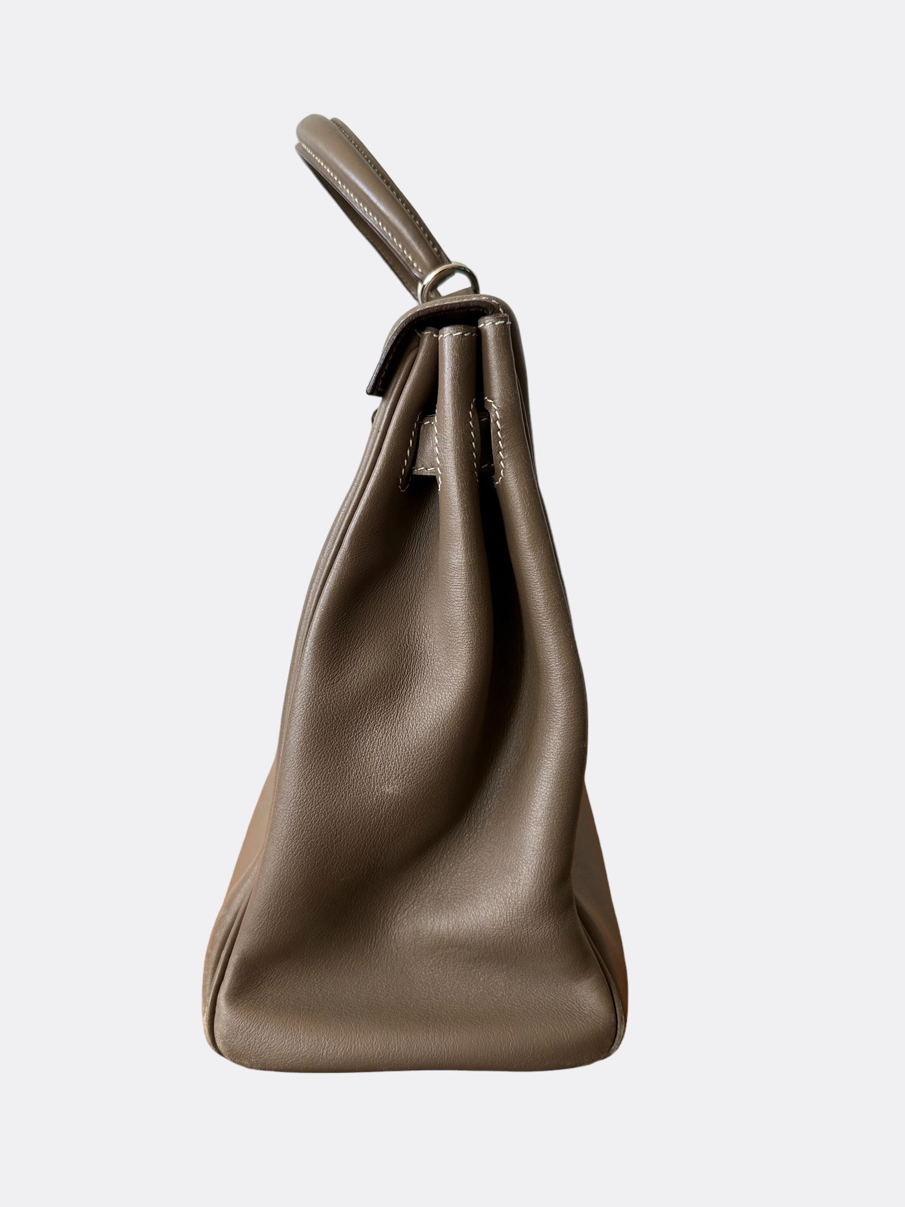 Herms Etoupe Swift Leather Retourne Kelly 35