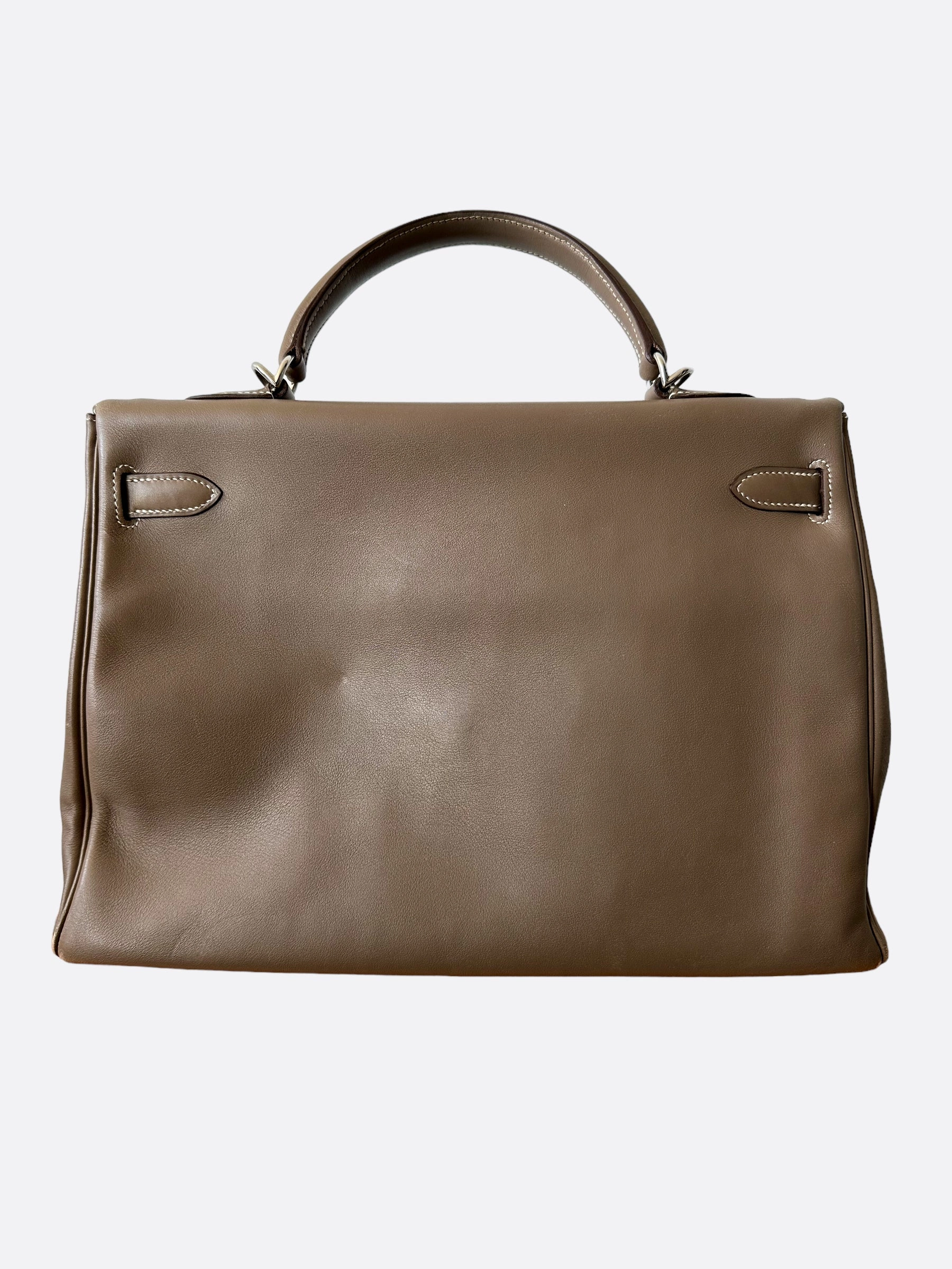 Herms Etoupe Swift Leather Retourne Kelly 35