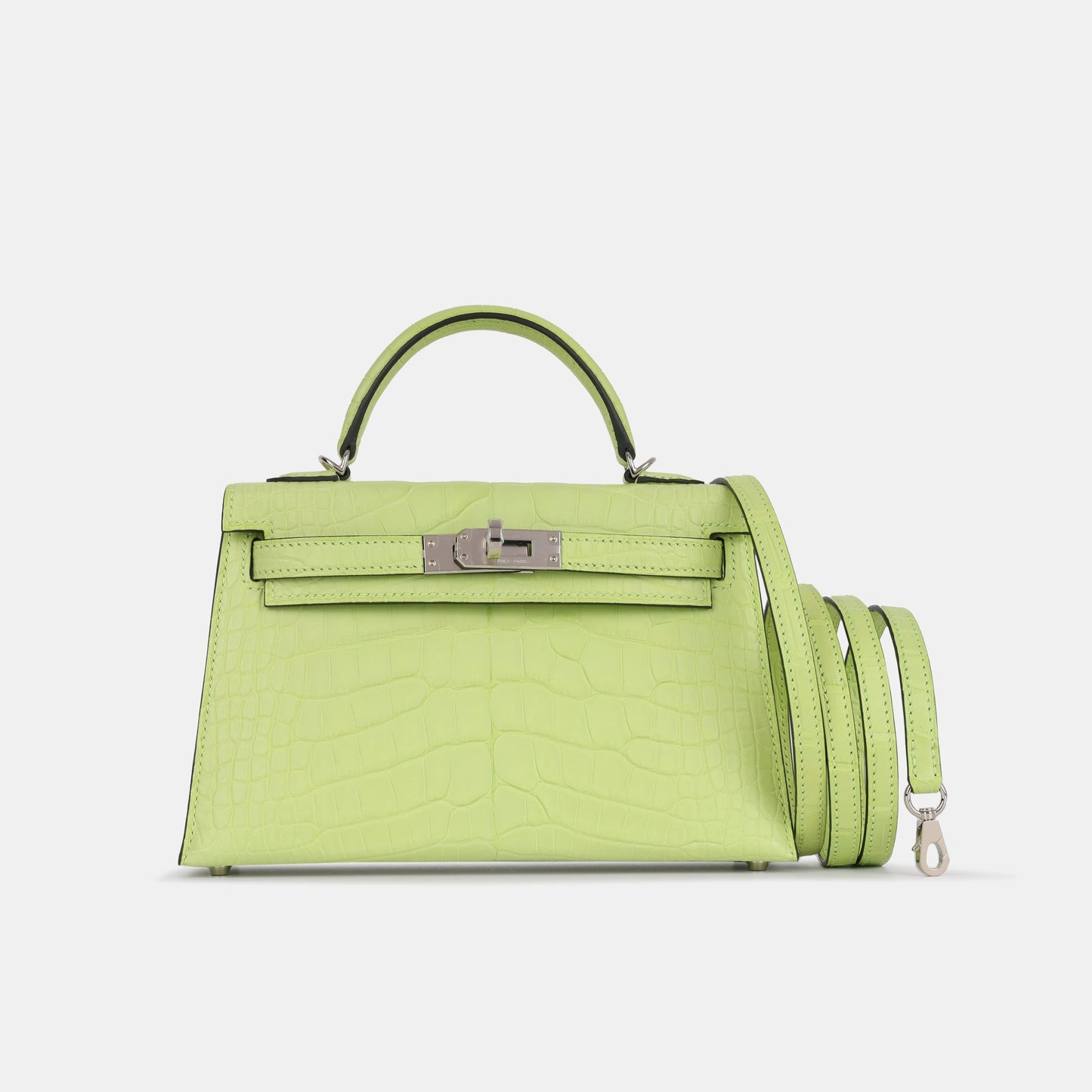 Herms Herms - Mini Kelly 20 - Jaune Bourgeon Alligator Leather PHW - Brand New - 2024 (NWT)