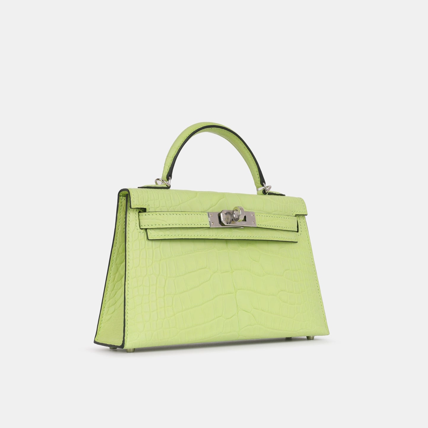 Herms Herms - Mini Kelly 20 - Jaune Bourgeon Alligator Leather PHW - Brand New - 2024 (NWT)