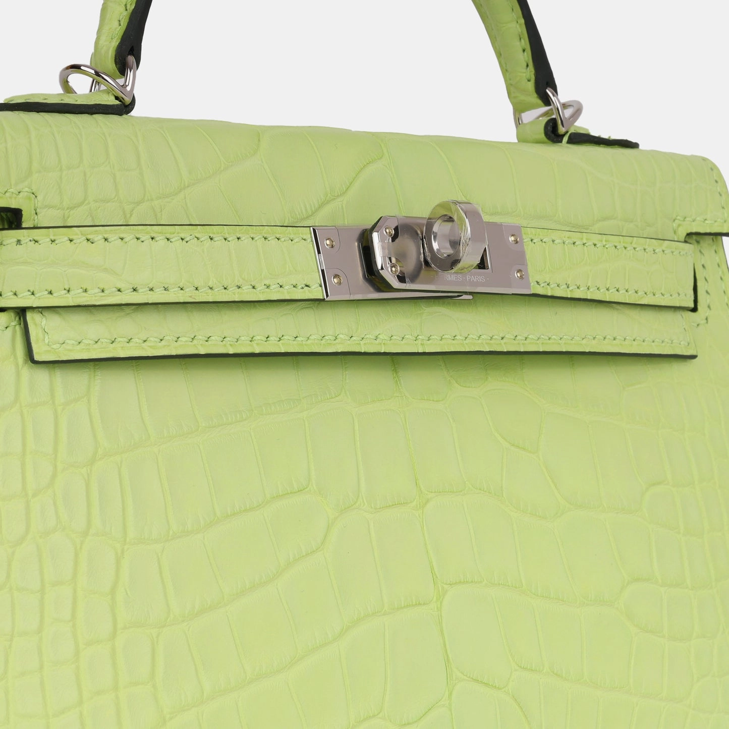 Herms Herms - Mini Kelly 20 - Jaune Bourgeon Alligator Leather PHW - Brand New - 2024 (NWT)