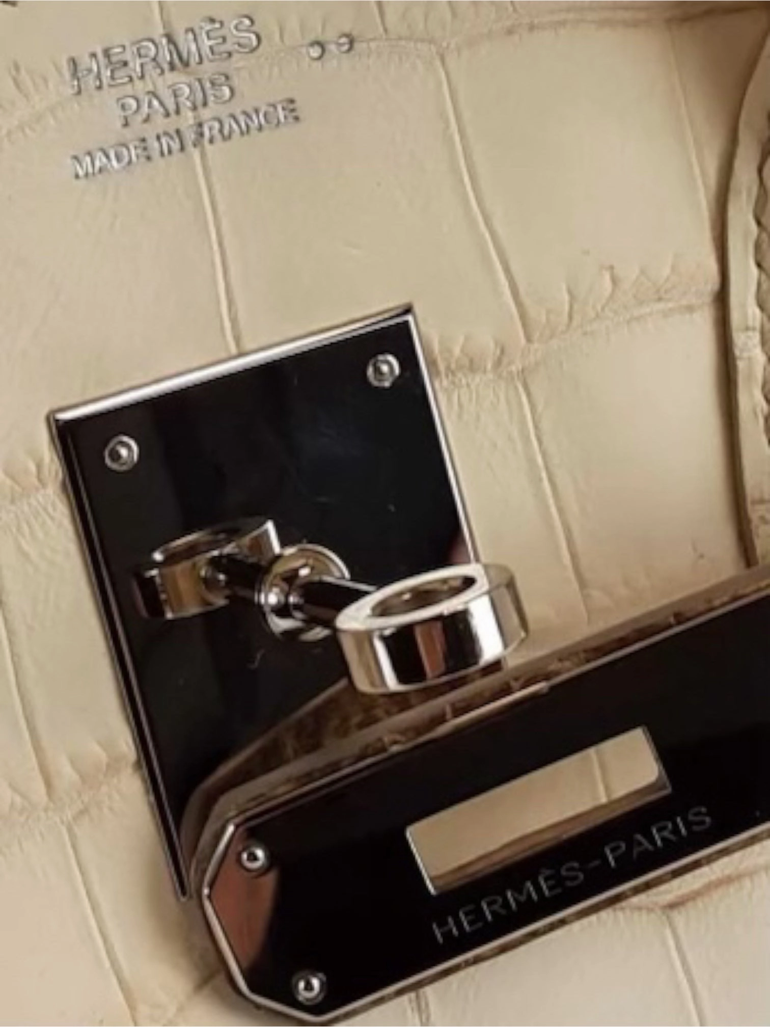 Herms Himalaya Matte Crocodile Skin Birkin 30