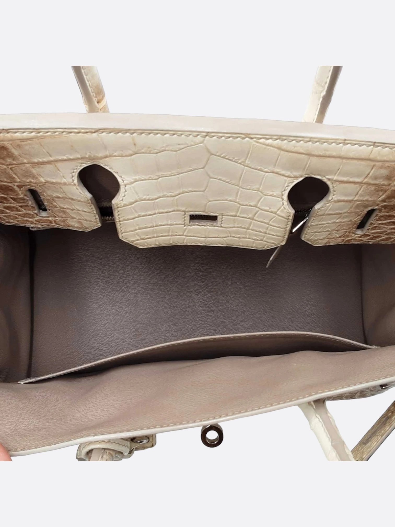 Herms Himalaya White Crocodile Birkin 30