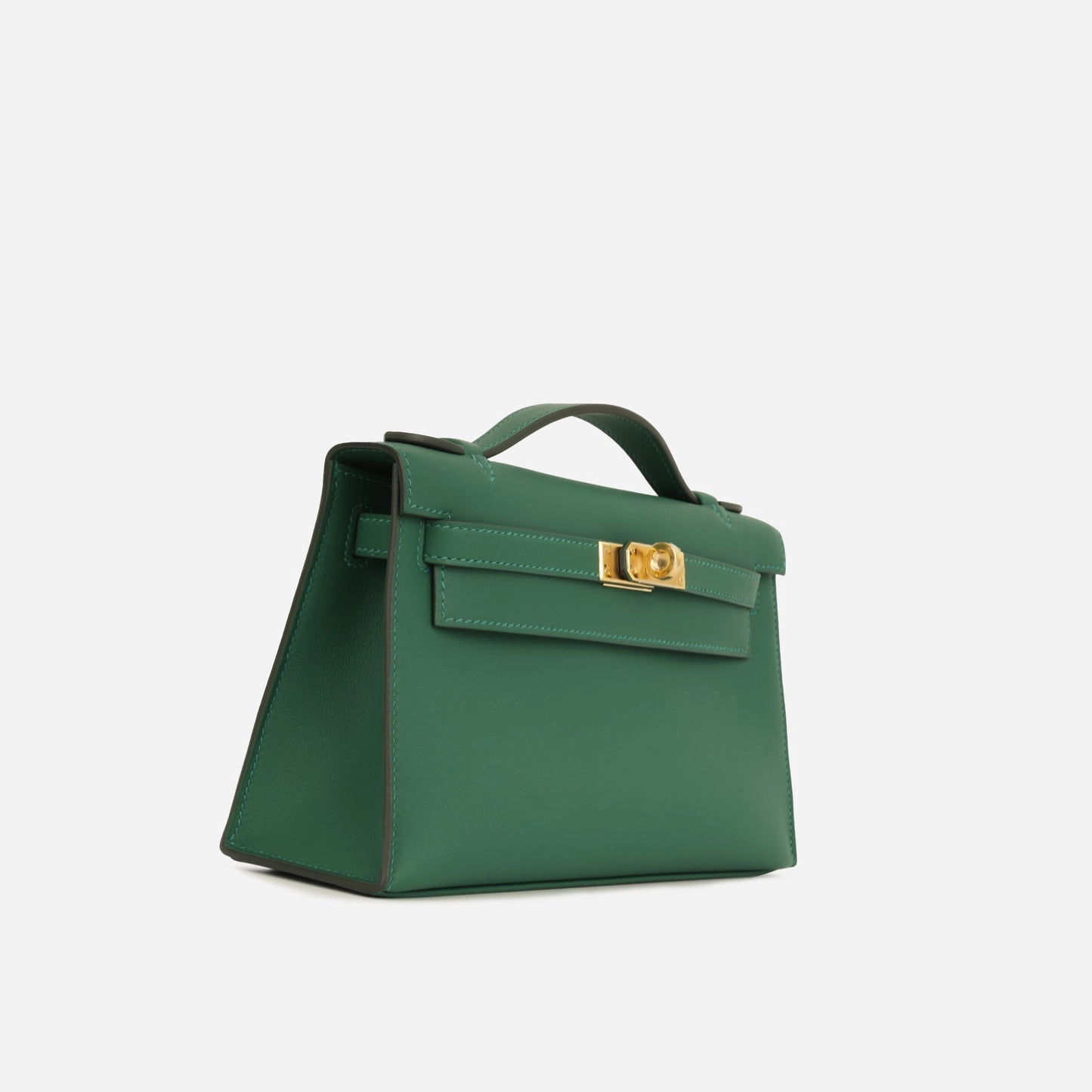 Herms Kelly Pochette - Vert Moyen Swift GHW - Brand New - 2025