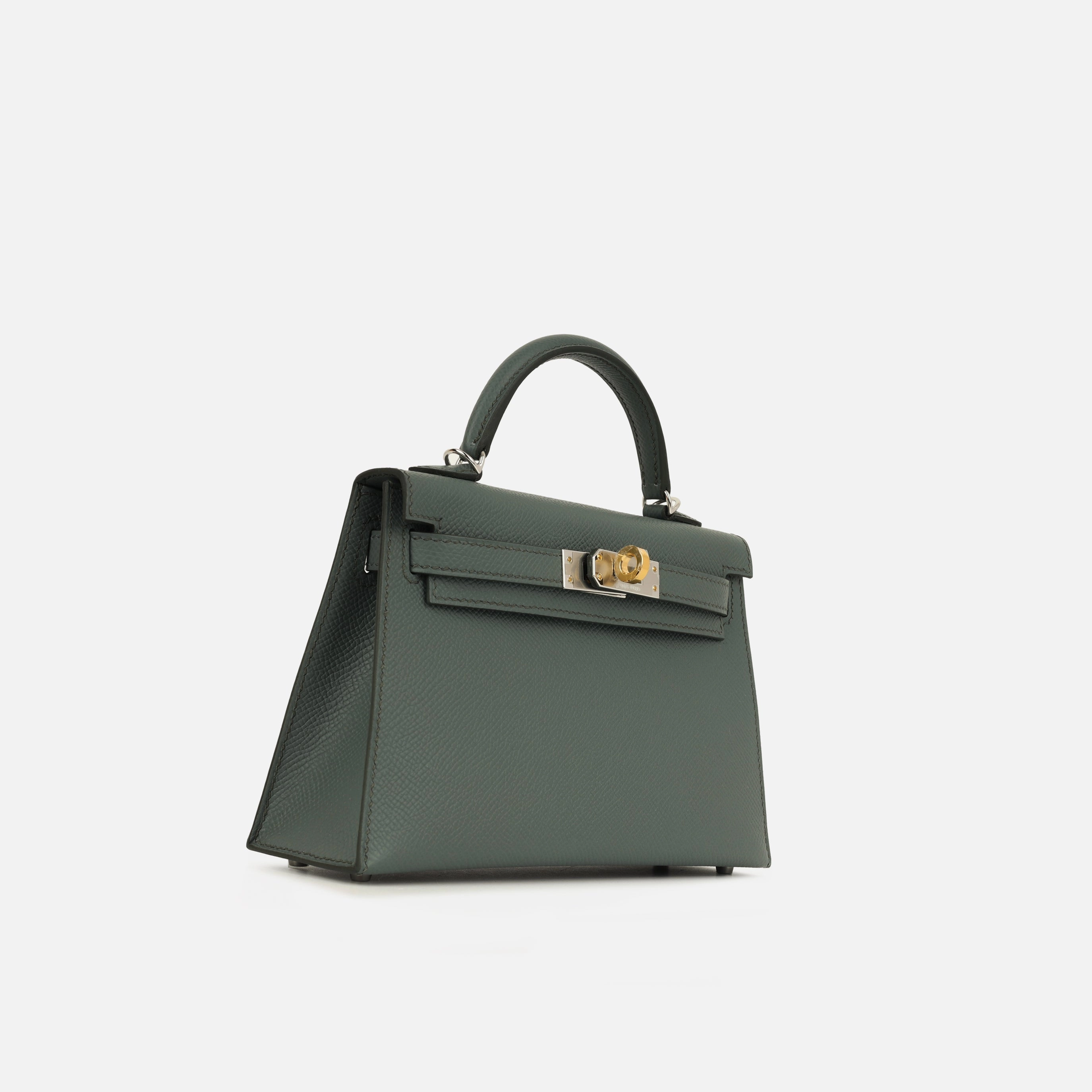 Herms Mini Kelly - Vert Amande