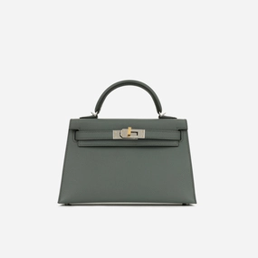 Herms Mini Kelly - Vert Amande