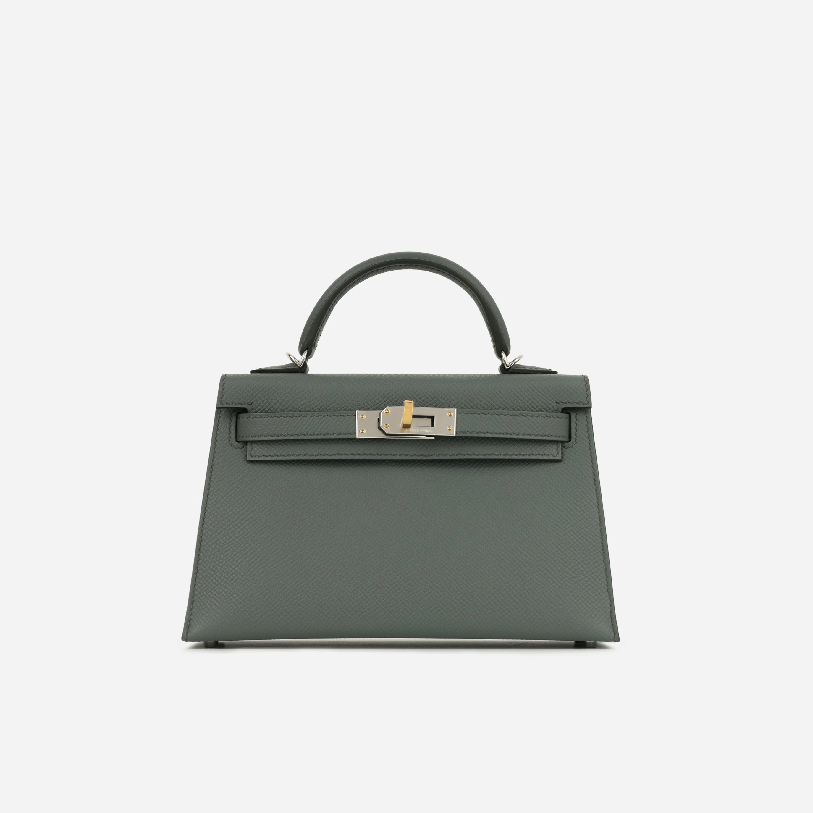 Herms Mini Kelly - Vert Amande
