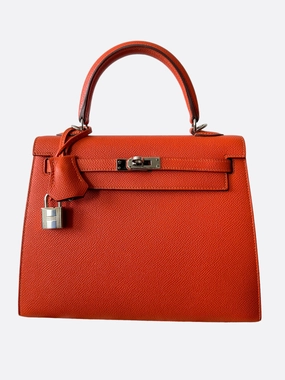 Herms Orange Epsom Kelly 25