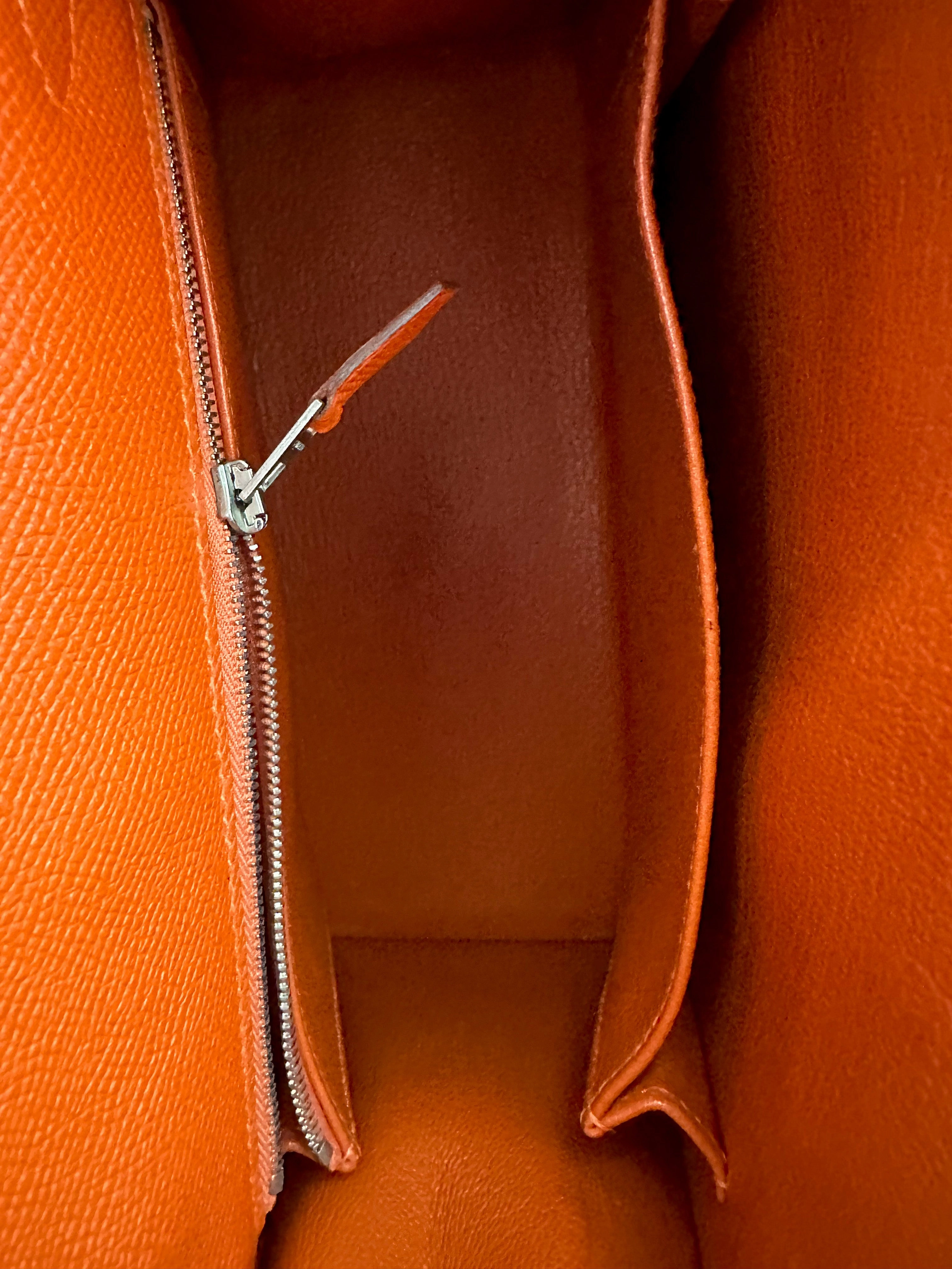 Herms Orange Epsom Kelly 25