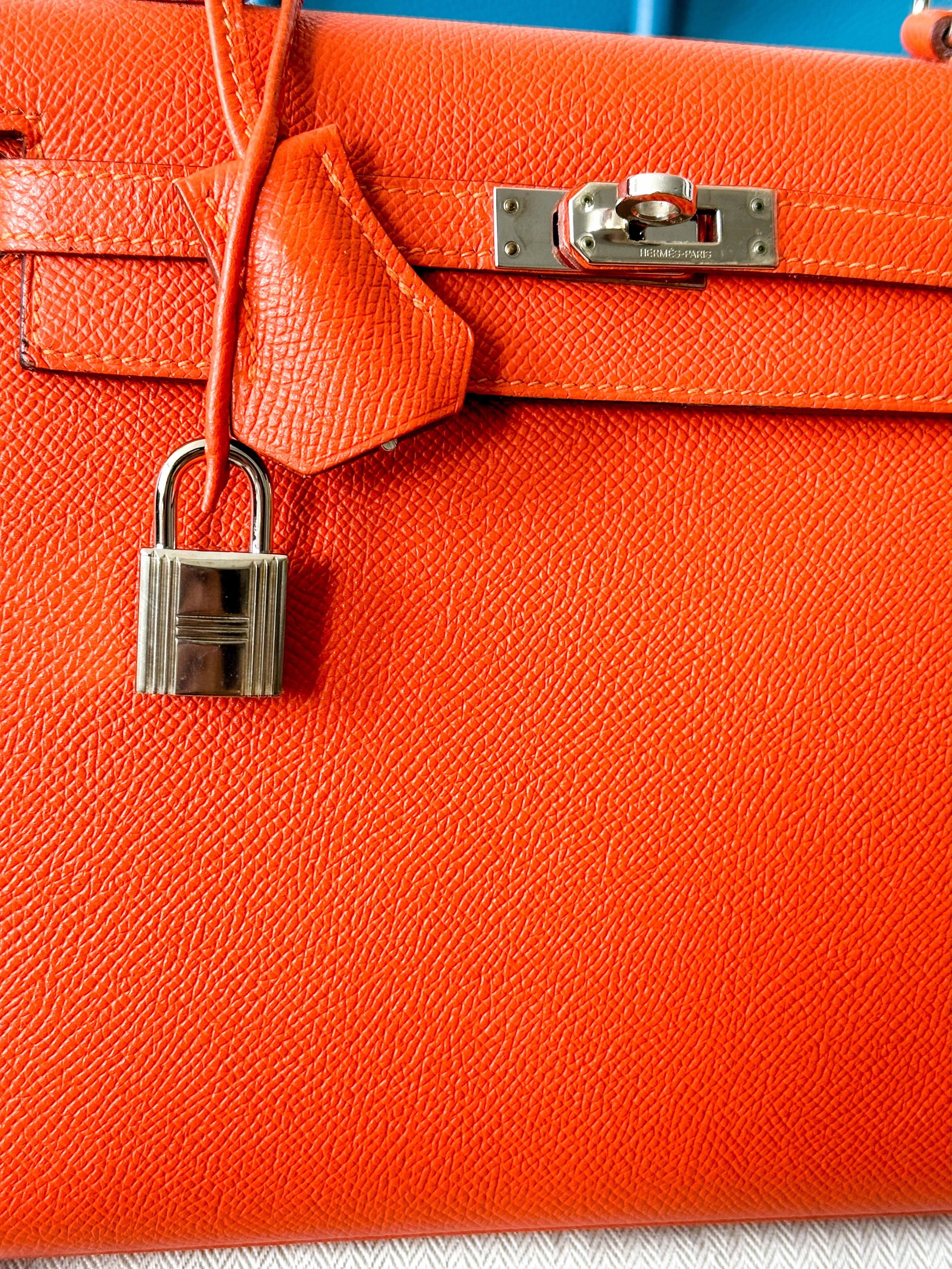 Herms Orange Epsom Kelly 25