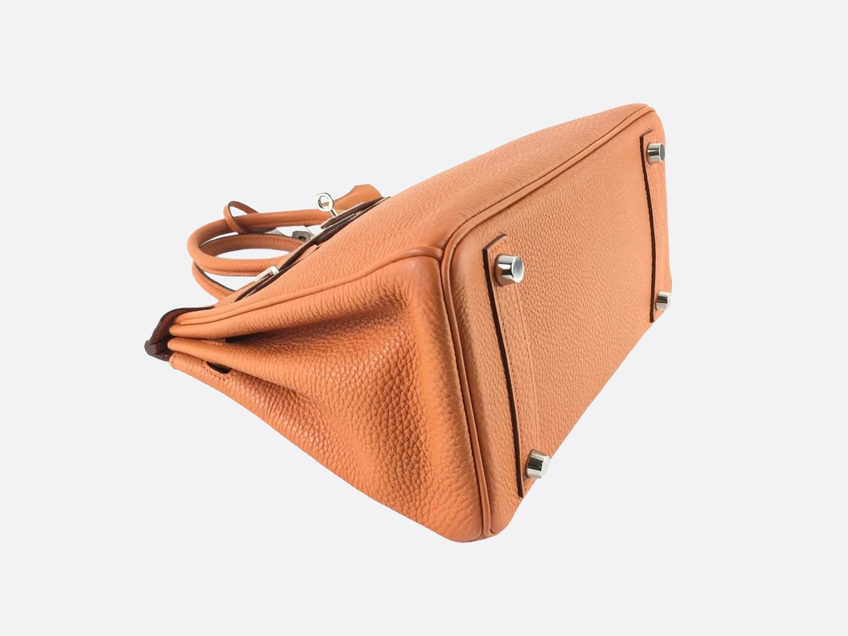 Herms Orange Togo Leather Birkin 25