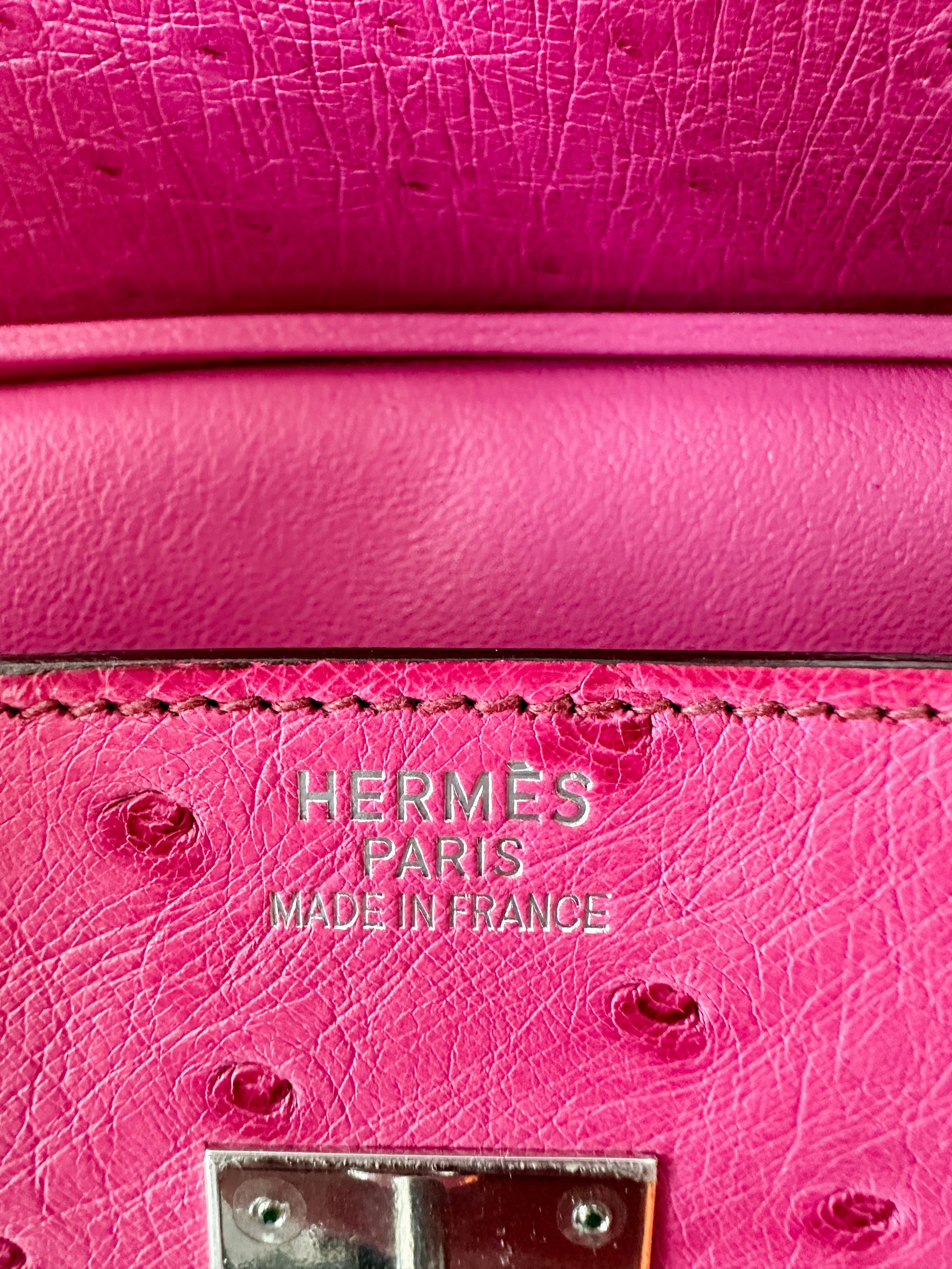Herms Pink Ostrich Birkin 35