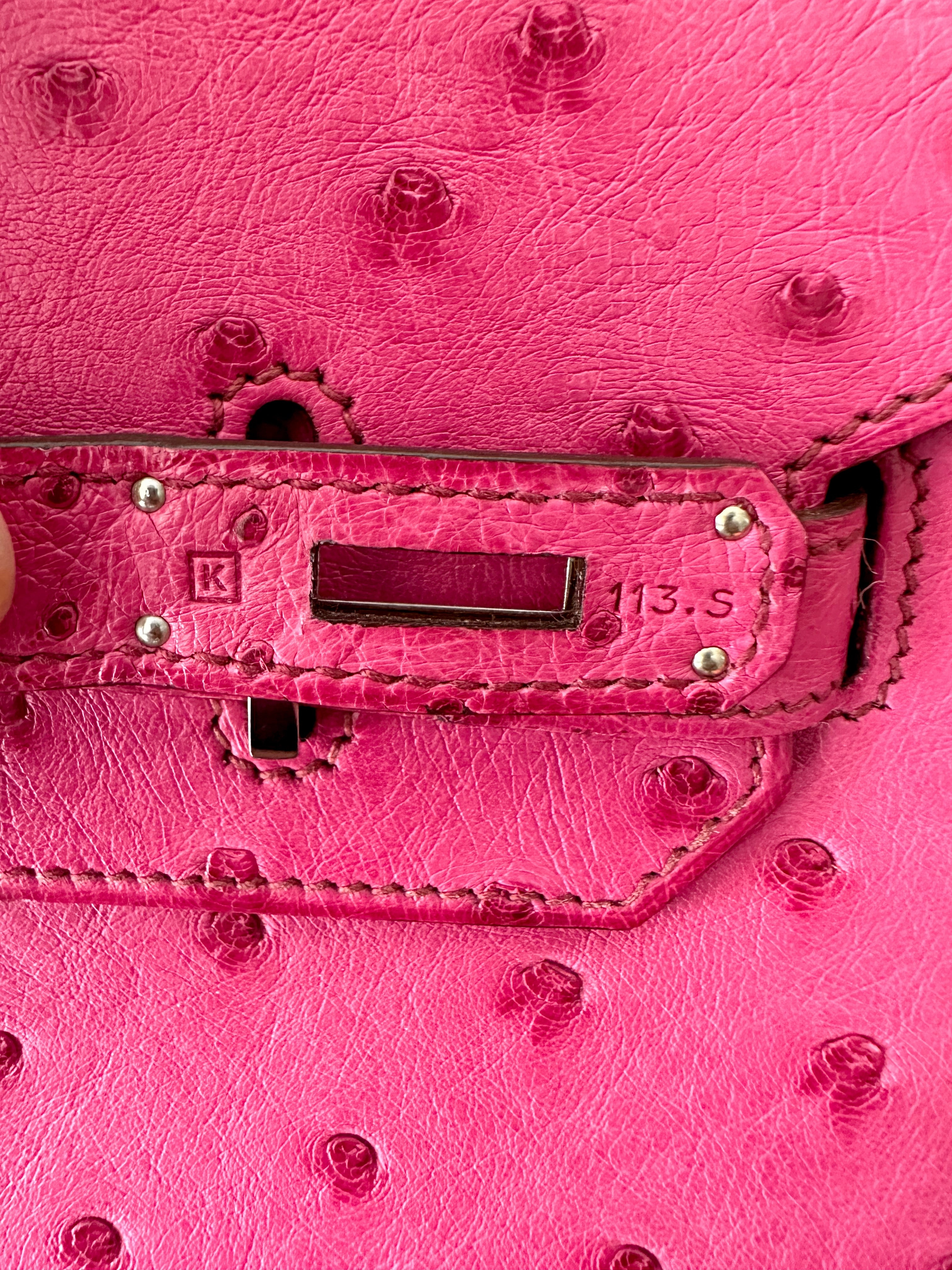 Herms Pink Ostrich Birkin 35