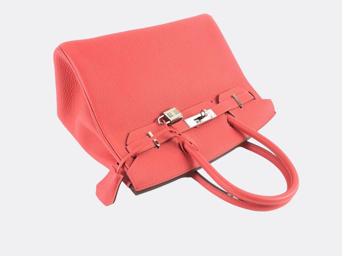Herms Rose Tyrien Togo Leather Birkin 30