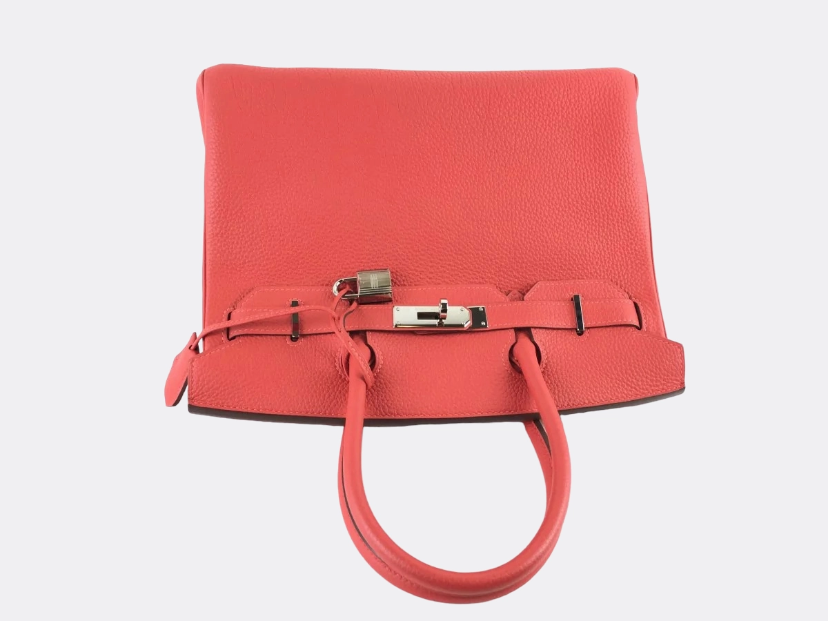 Herms Rose Tyrien Togo Leather Birkin 30