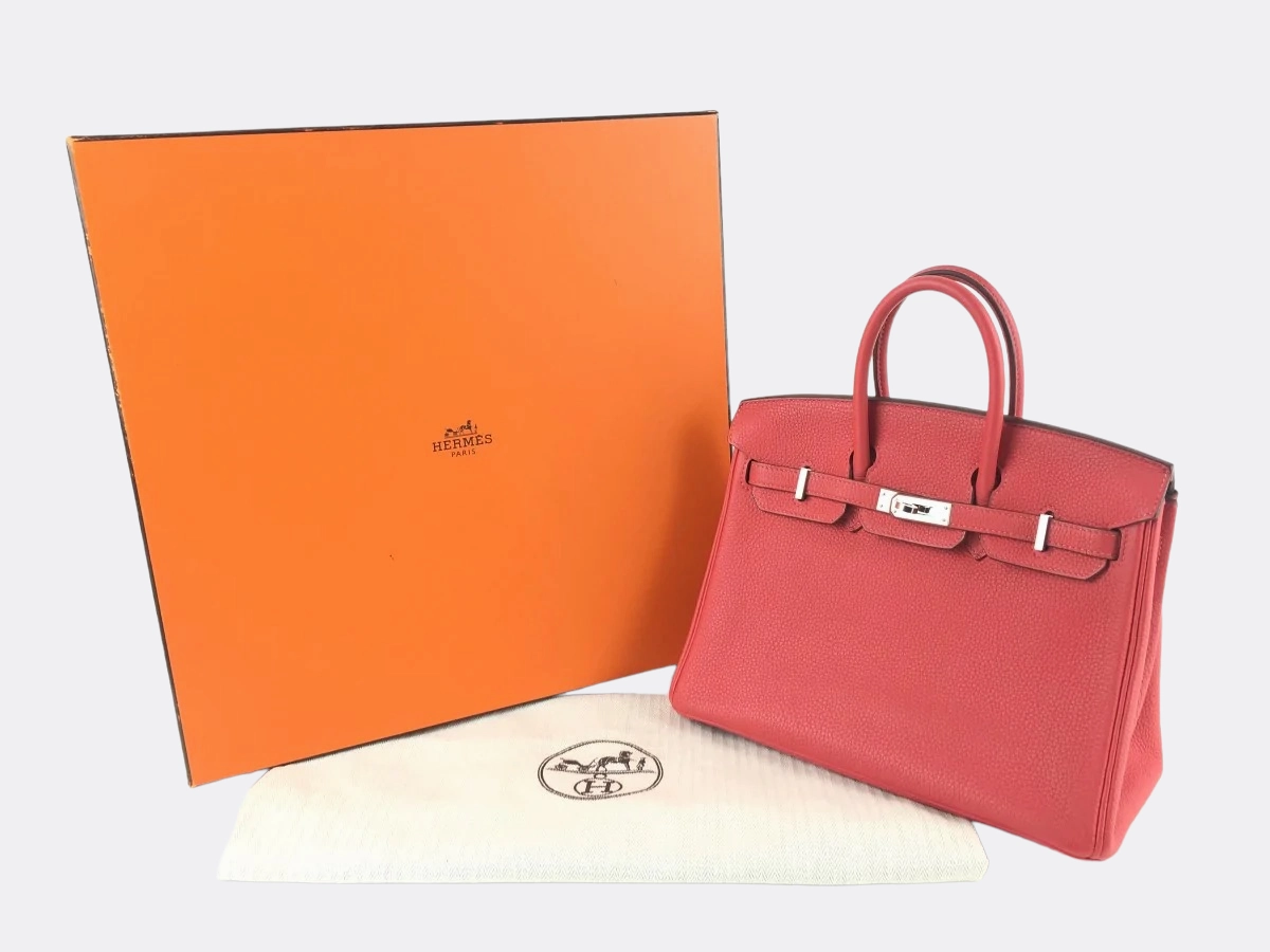 Herms Rouge Pivoine Birkin 25